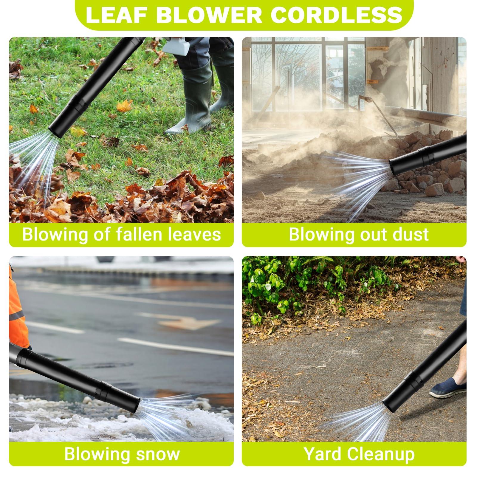 Electric Leaf Blower Cordless 18000RPM: DEKOPRO Blowers for Lawn Care with 2x2.0Ah Battery and Charger, 2 Speed Mode, Lightweight & Powerful Battery Powered Leaf Blower for Patio Yard Cleaning - Image 6