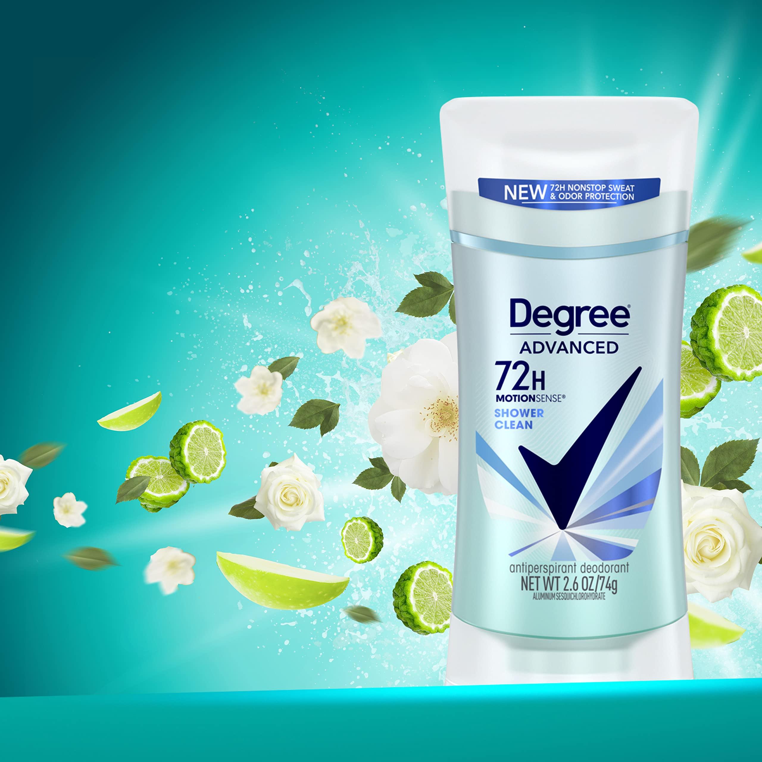 Degree Advanced Antiperspirant Deodorant 4 count 72-Hour Sweat & Odor Protection Shower Clean Antiperspirant for Women with MotionSense Technology 2.6 oz - Image 12