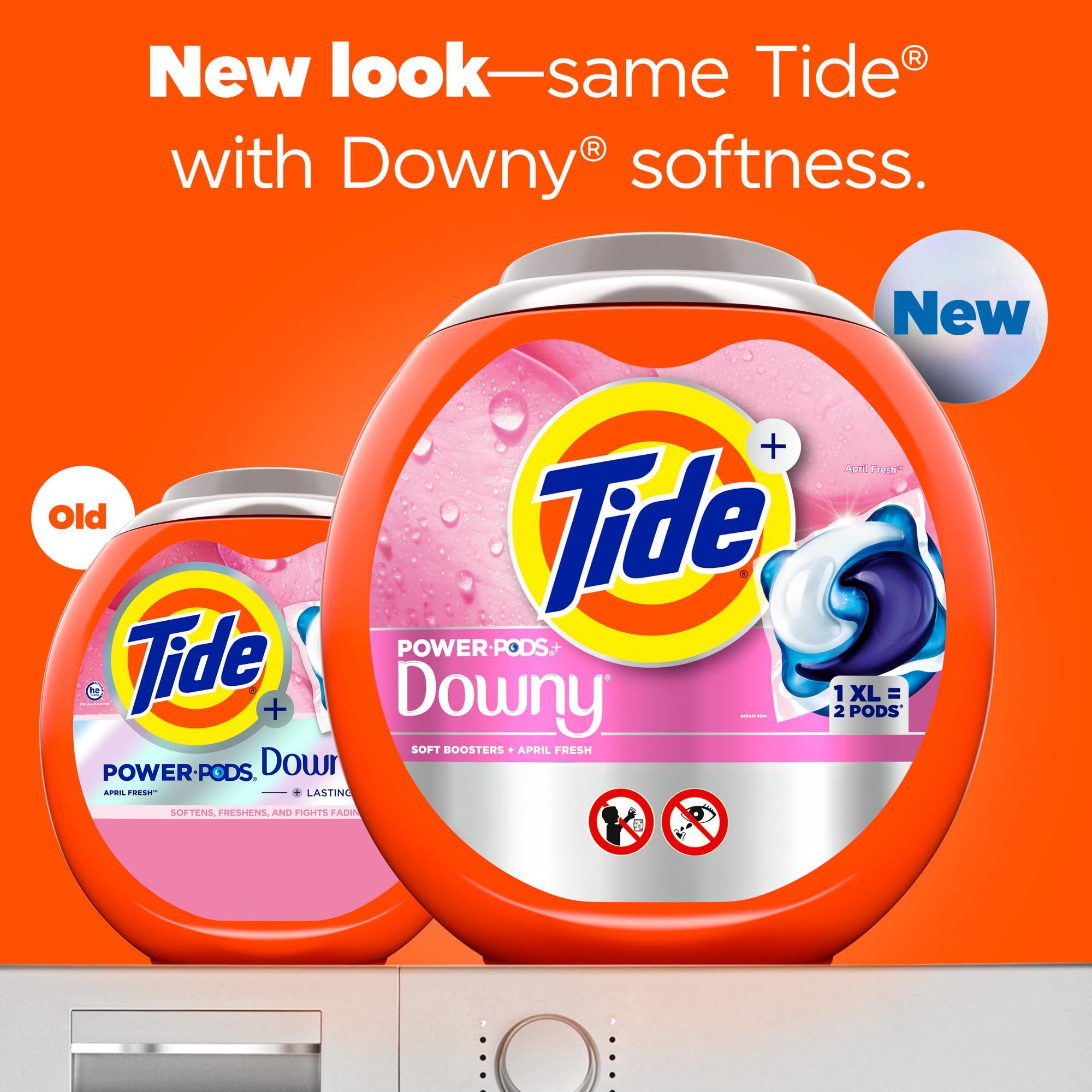 Tide Power PODs 2-in-1 Laundry Detergent Pacs with Downy Soft Boosters, Lasting Freshness with April Fresh Scent, 45 Count, Tide Laundry Detergent, Washing Detergent - Image 2