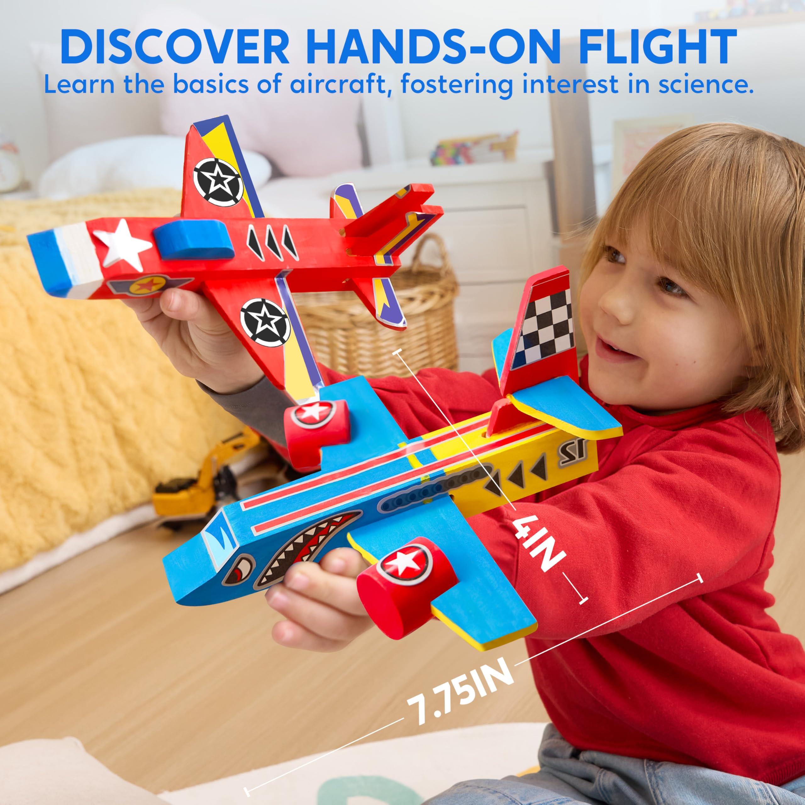 Klever Kits 4 DIY Wooden Aircrafts-Build & Paint Your Own Wooden Airplane Craft Kit, Art & Craft Kit DIY Projects, Easy to Assemble Birthday Gifts for Boys 6-12 Year Old - Image 5