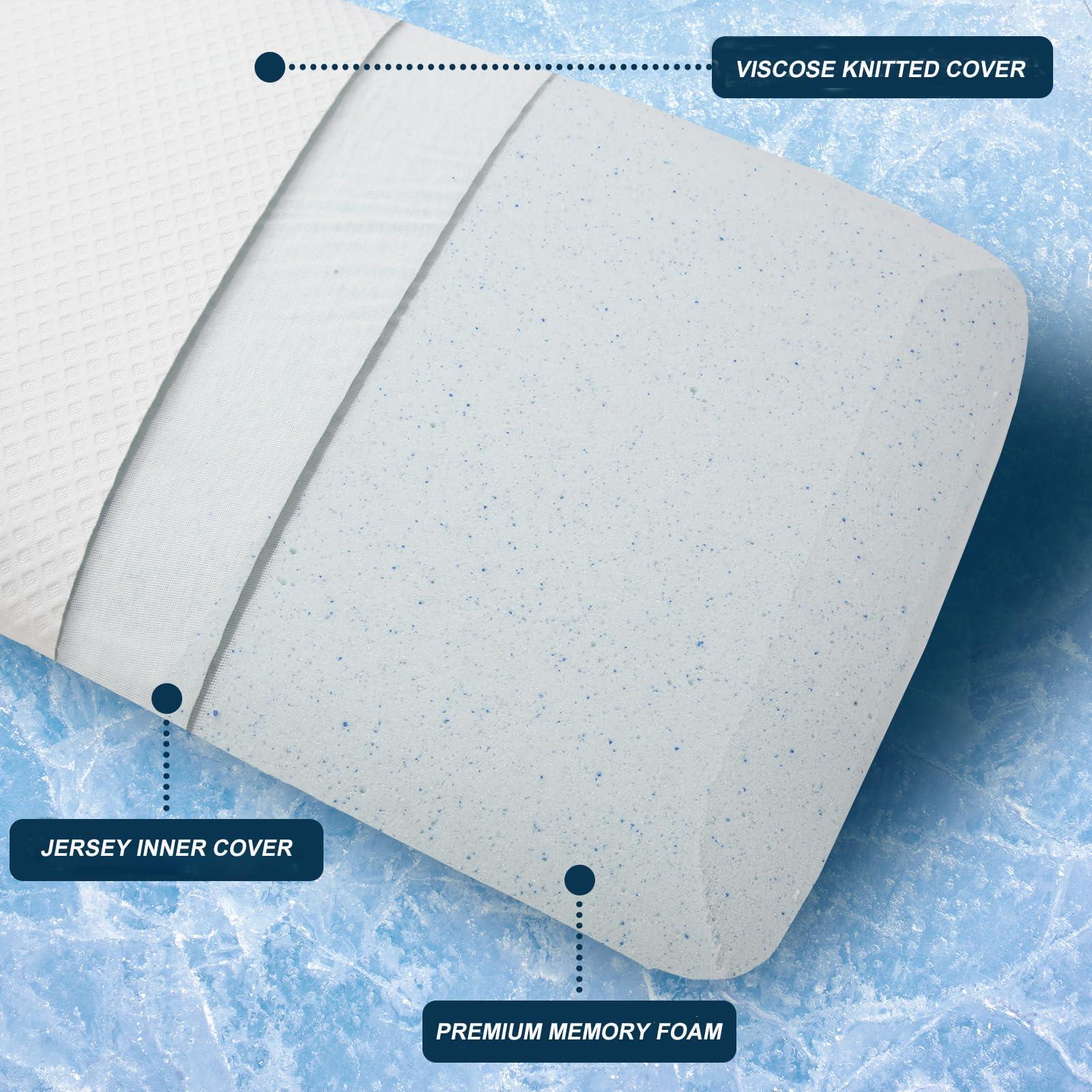 DLIGHT BD Slim 3.2" Stomach Sleeping Memory Foam Pillow-Thin, Flat, Soft Yet Supportative for Belly, Back& Stomach Sleepers - Image 4