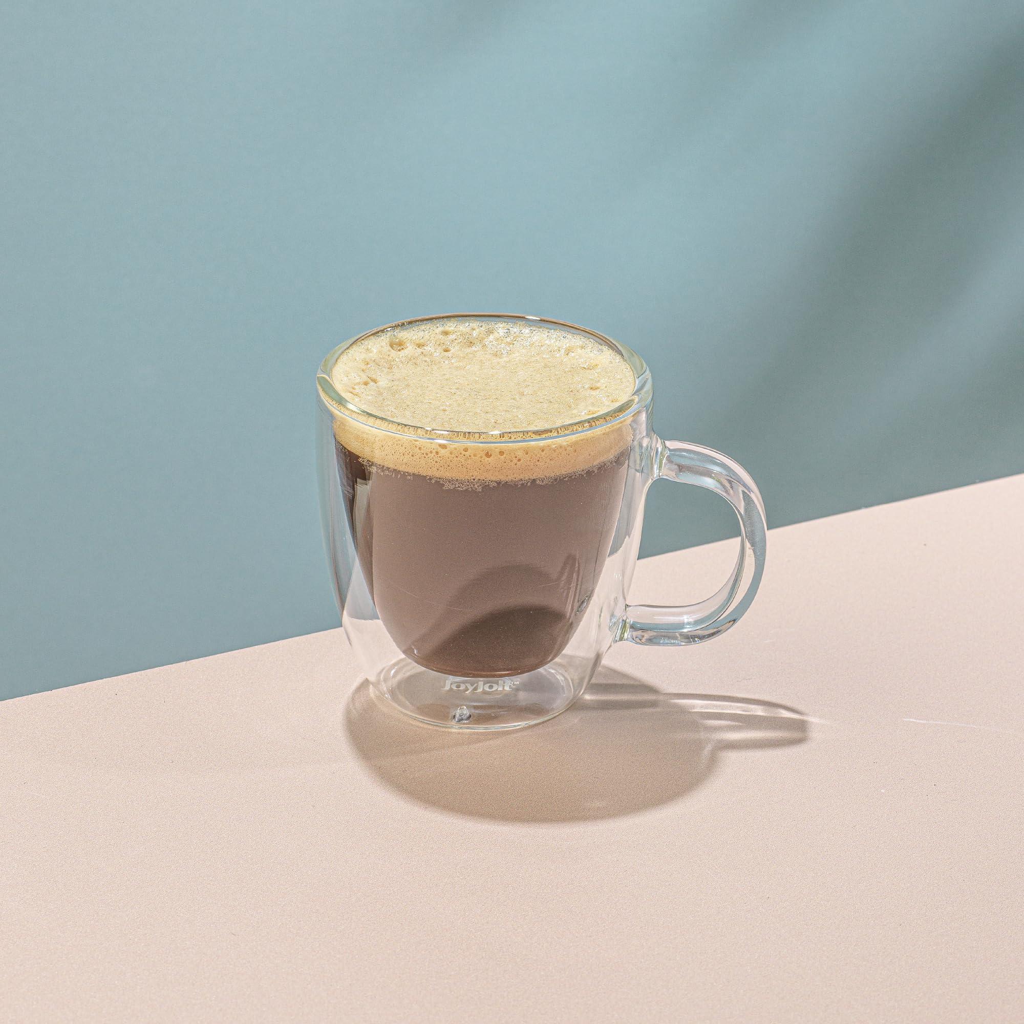 JoyJolt Savor Double Wall Insulated Glasses Espresso Mugs (Set of 2) - 5.4-Ounces - Image 2