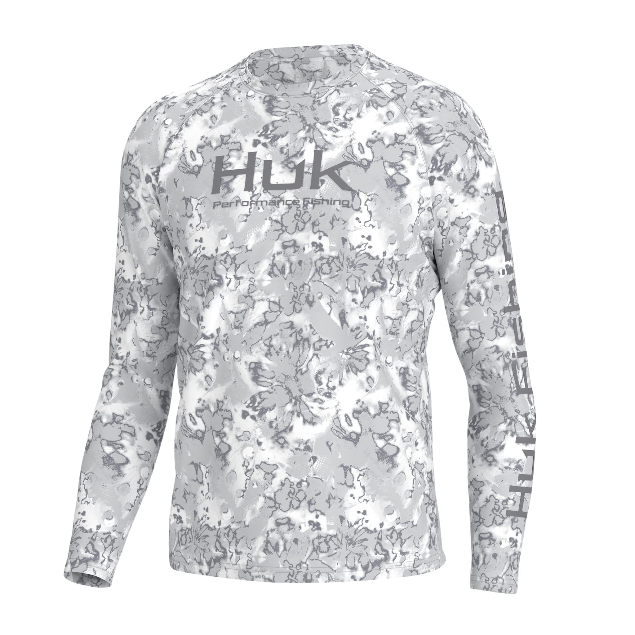 HUK Men's Pursuit Crew Long Sleeve, Sun Protecting Fishing Shirt
