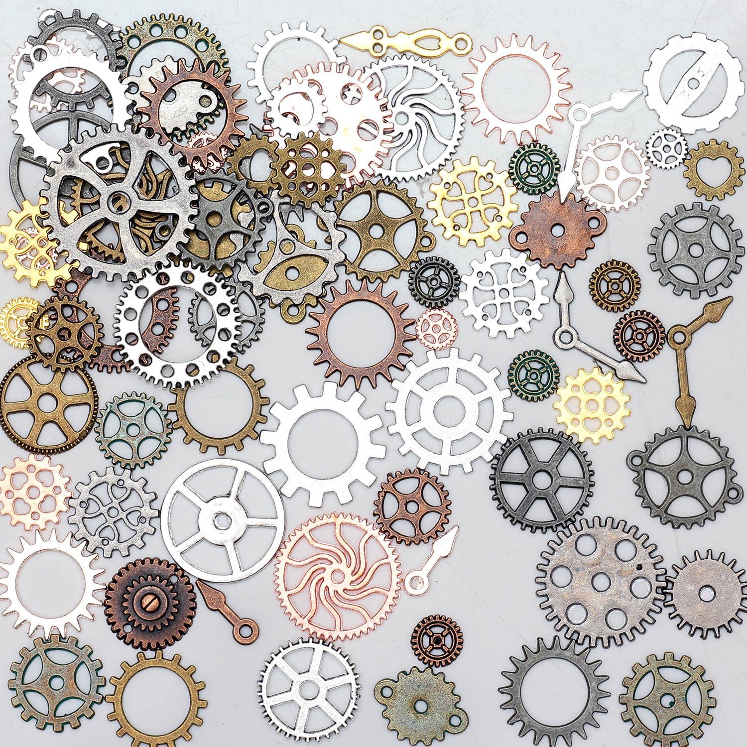 stino 100 G Vintage Antique Metal Charms for Jewelry Making, Bulk Silver & Gold, for Bracelet, Necklace, Earrings DIY Crafts - Image 5