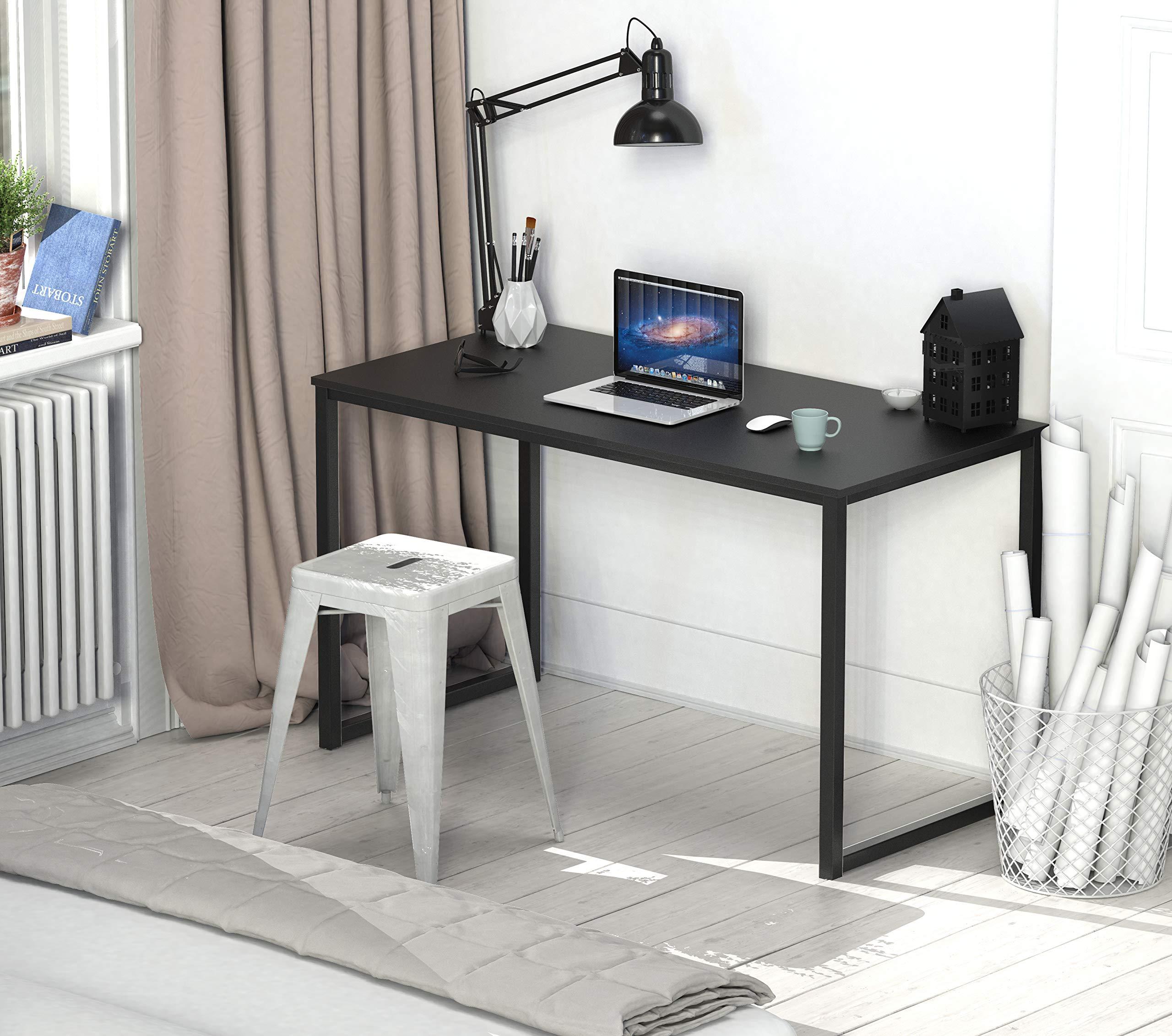 SHW Mission Home Office 48-Inch Computer Desk, Black - Image 2