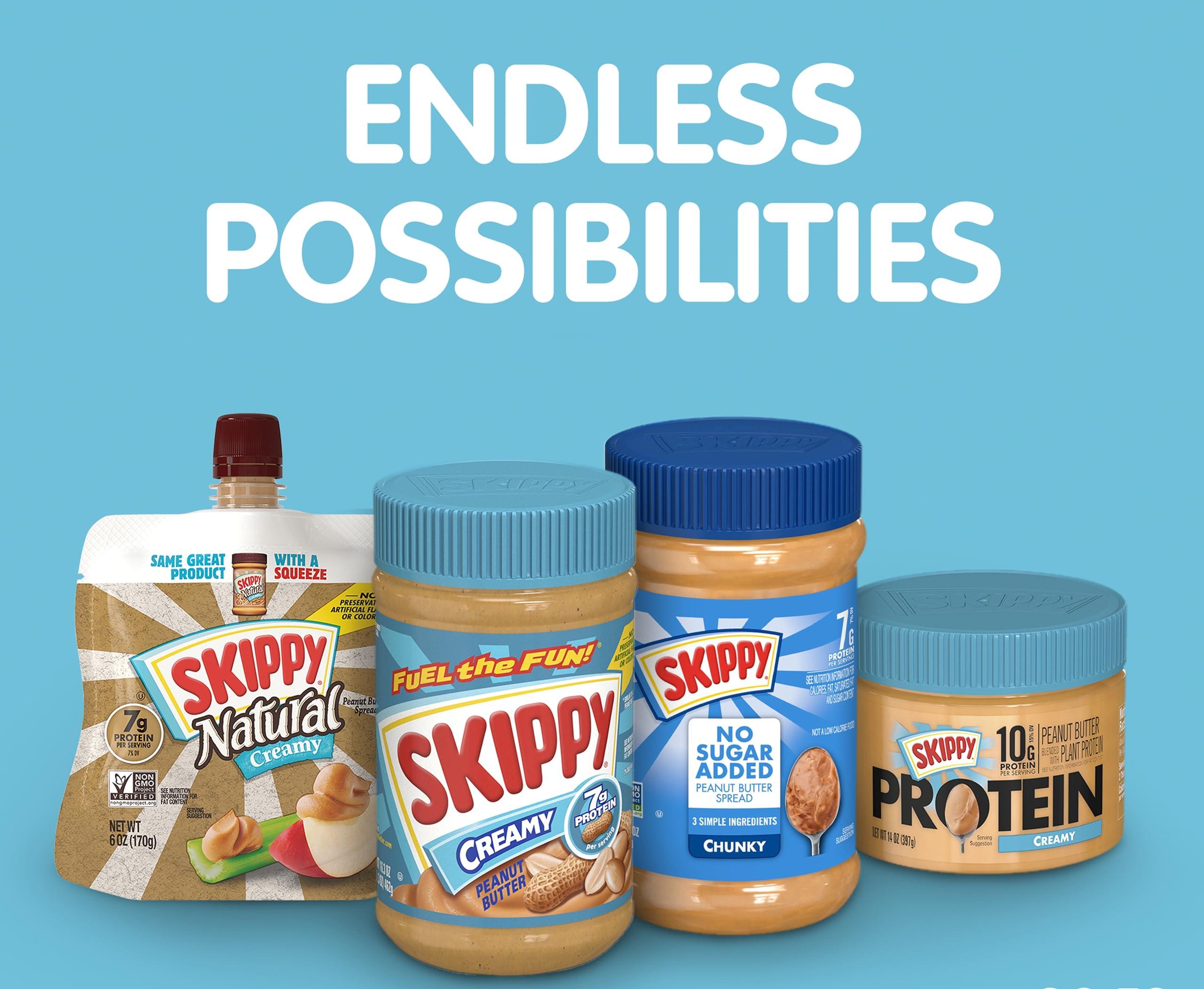 SKIPPY Natural Creamy Peanut Butter Spread Individual Squeeze Packs, 1.15 Ounce (Pack of 64) - Image 7