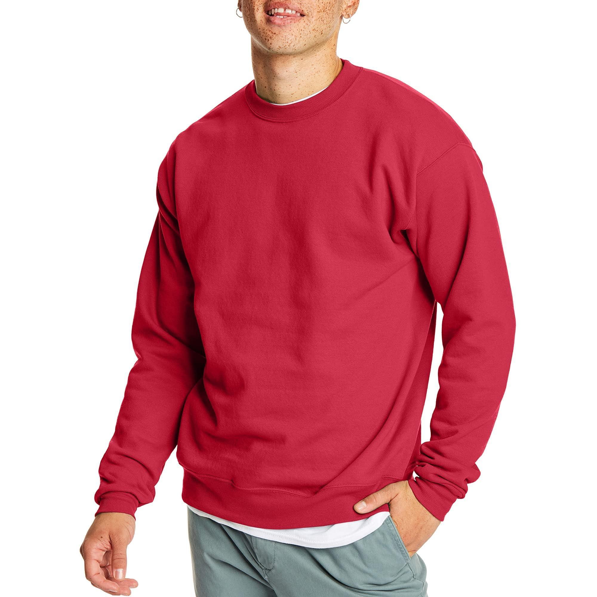 Hanes Men's EcoSmart Fleece, Pullover Crewneck Sweatshirt, 1 or 2 Pack