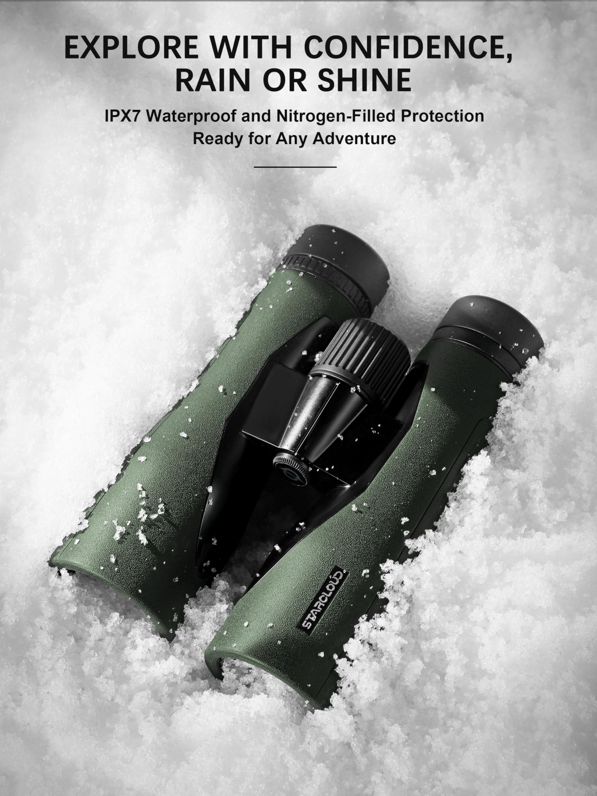 Star Cloud 15X55 UHD Lightweight Binoculars for Adults with Upgraded Phone Adapter, Large View IPX7 Waterproof Binoculars for Bird Watching, Hunting, Hiking, Stargazing (15X55) - Image 6