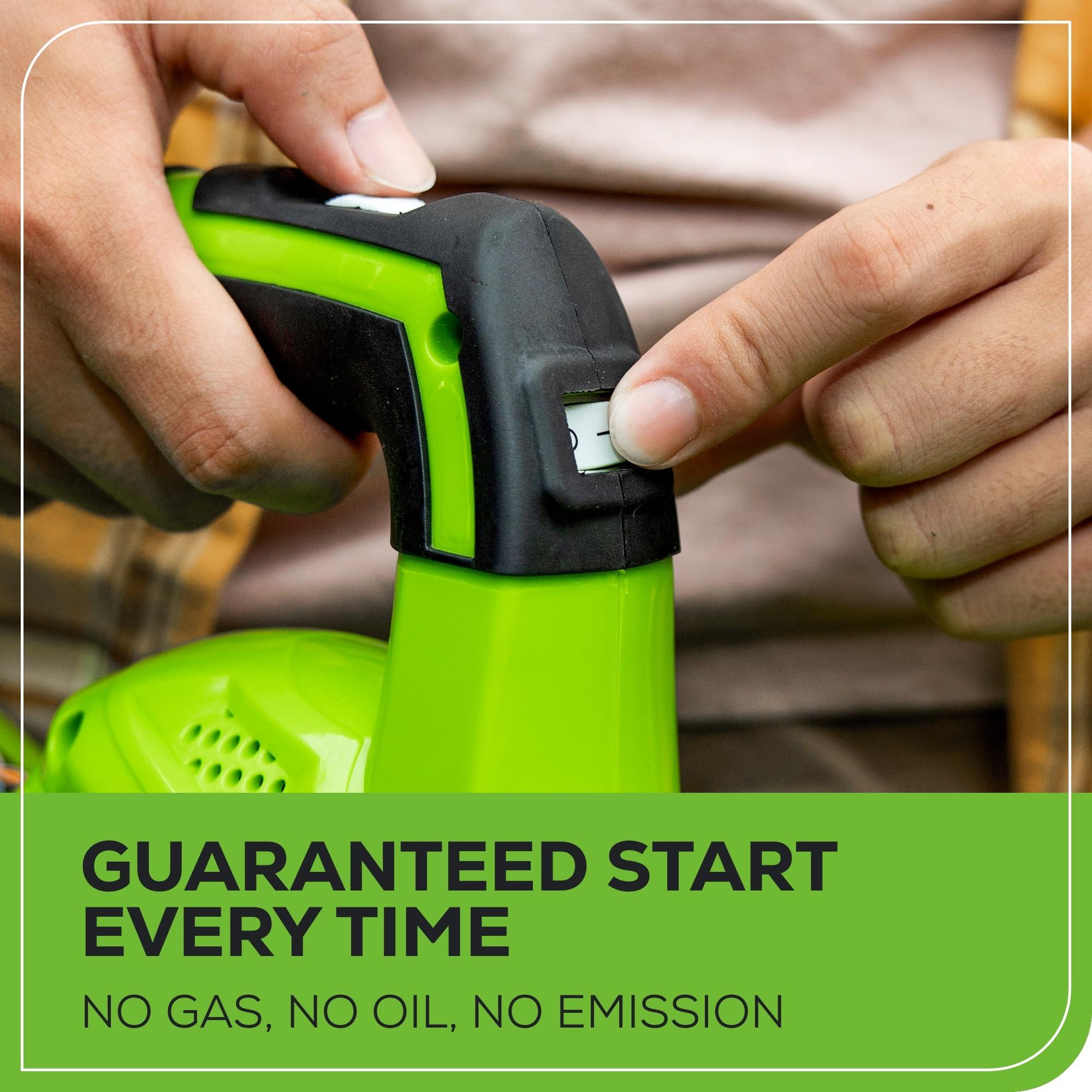 Greenworks 40V Leaf Blower/Sweeper, 150 MPH, Lightweight, Quiet, with 2.0 Ah Battery and Charger, Perfect for Residential Lawn Care, Leaf Blowing Debris, Dust, Light Snow, and More - Image 4