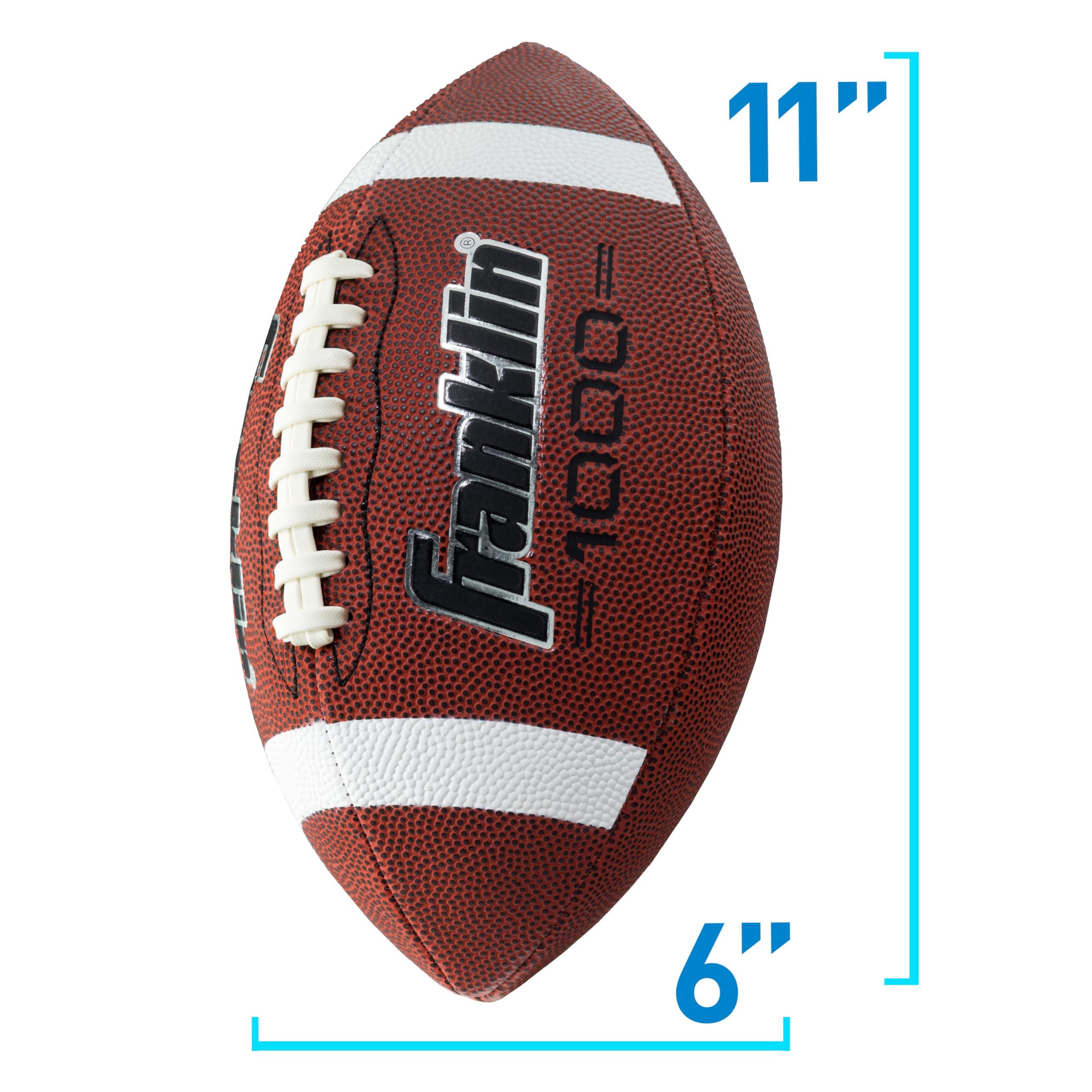 Franklin Sports Youth + Adult Footballs - Extra Grip 1000 Official Size, Junior + Pee Wee Kids - 1 + 12 Packs - Image 2