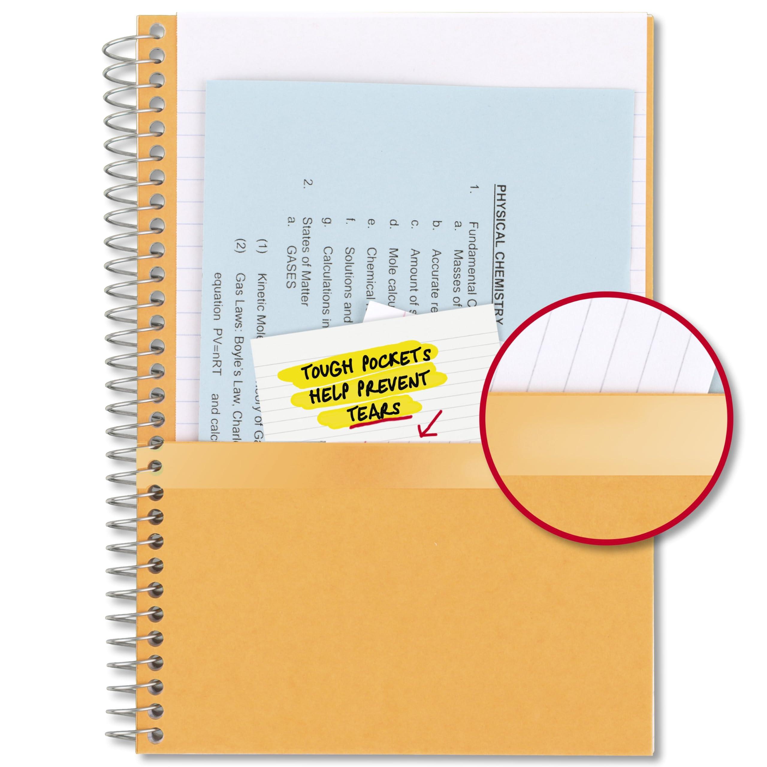 Five Star Spiral Notebook, 2 Subject, College Ruled Paper, 6" x 9-1/2", 80 Sheets, Fights Ink Bleed, Water Resistant Cover, Gray (840029AA3-ECM) - Image 6