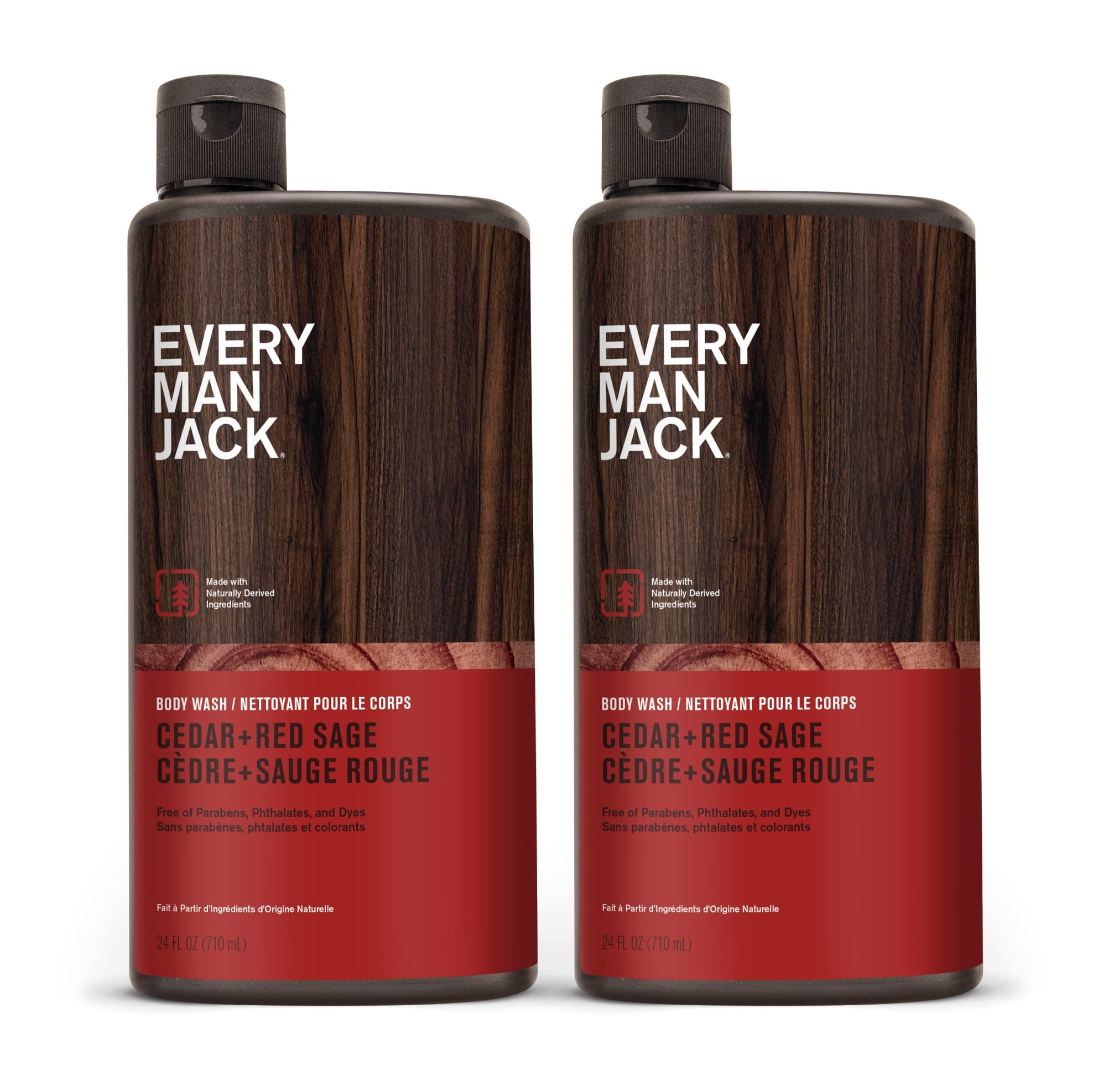 Every Man Jack Nourishing Cedar + Red Sage Mens Body Wash for All Skin Types - Naturally Derived Ingredients - Cleanse and Hydrate Skin with Coconut and Glycerin - 24oz 2 Bottles - Image 10