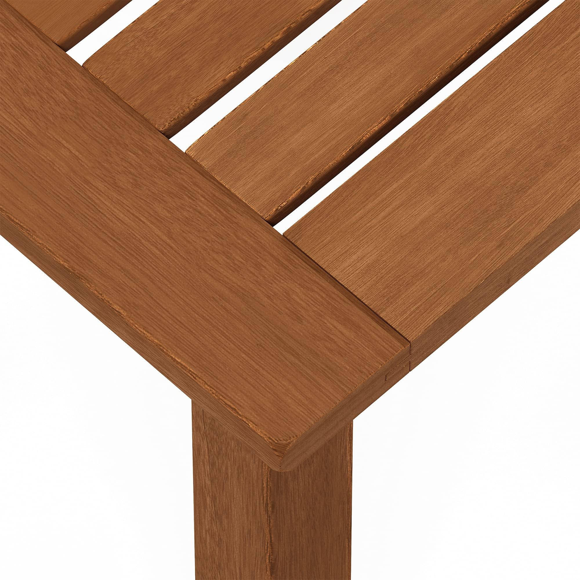 Furinno FG18506 Tioman Hardwood Patio Furniture Outdoor End Table, Natural - Image 8