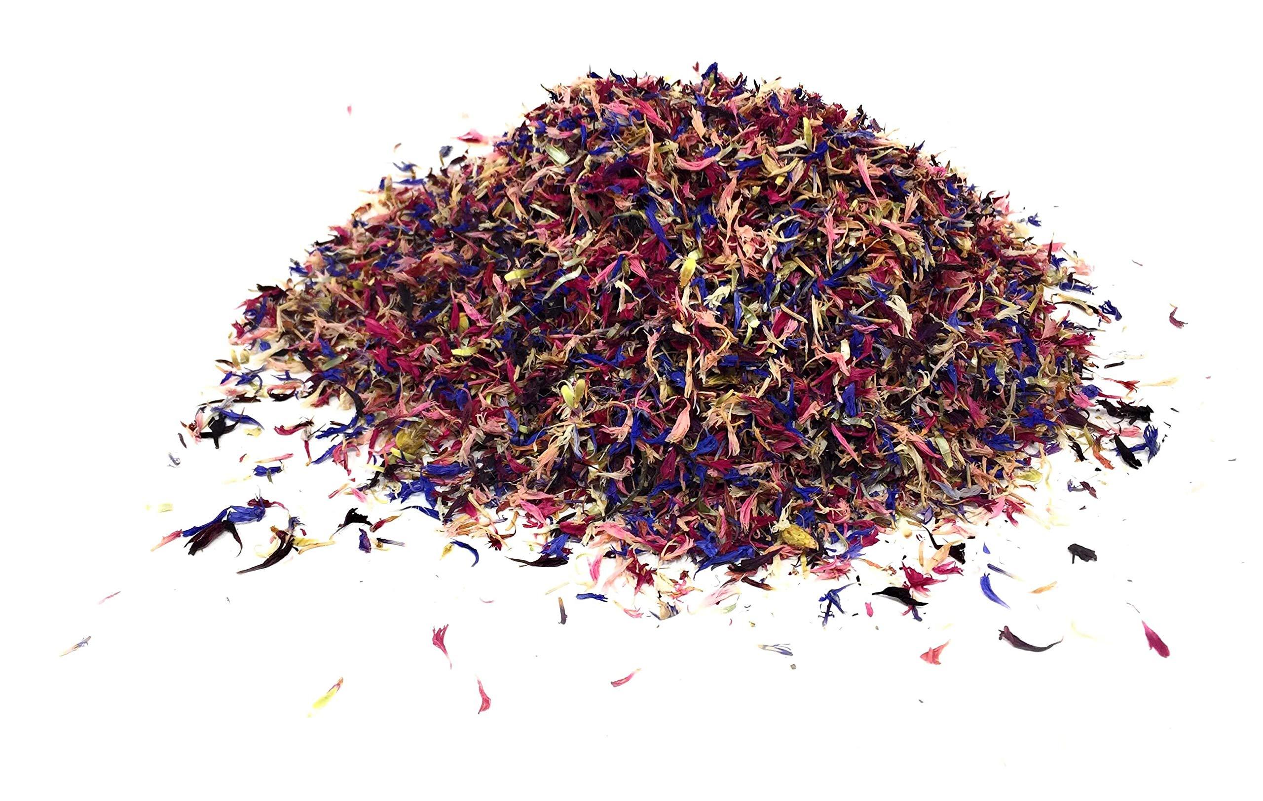 Edible Flower Sprinkles - Mesmerizing Cornflower Fireworks Petals - 100% Natural Centaurea Cyanus, Grown in Germany - Dried Colorful Cornflowers for Herbal Tea, Topping on Cupcakes, Desserts - Image 4