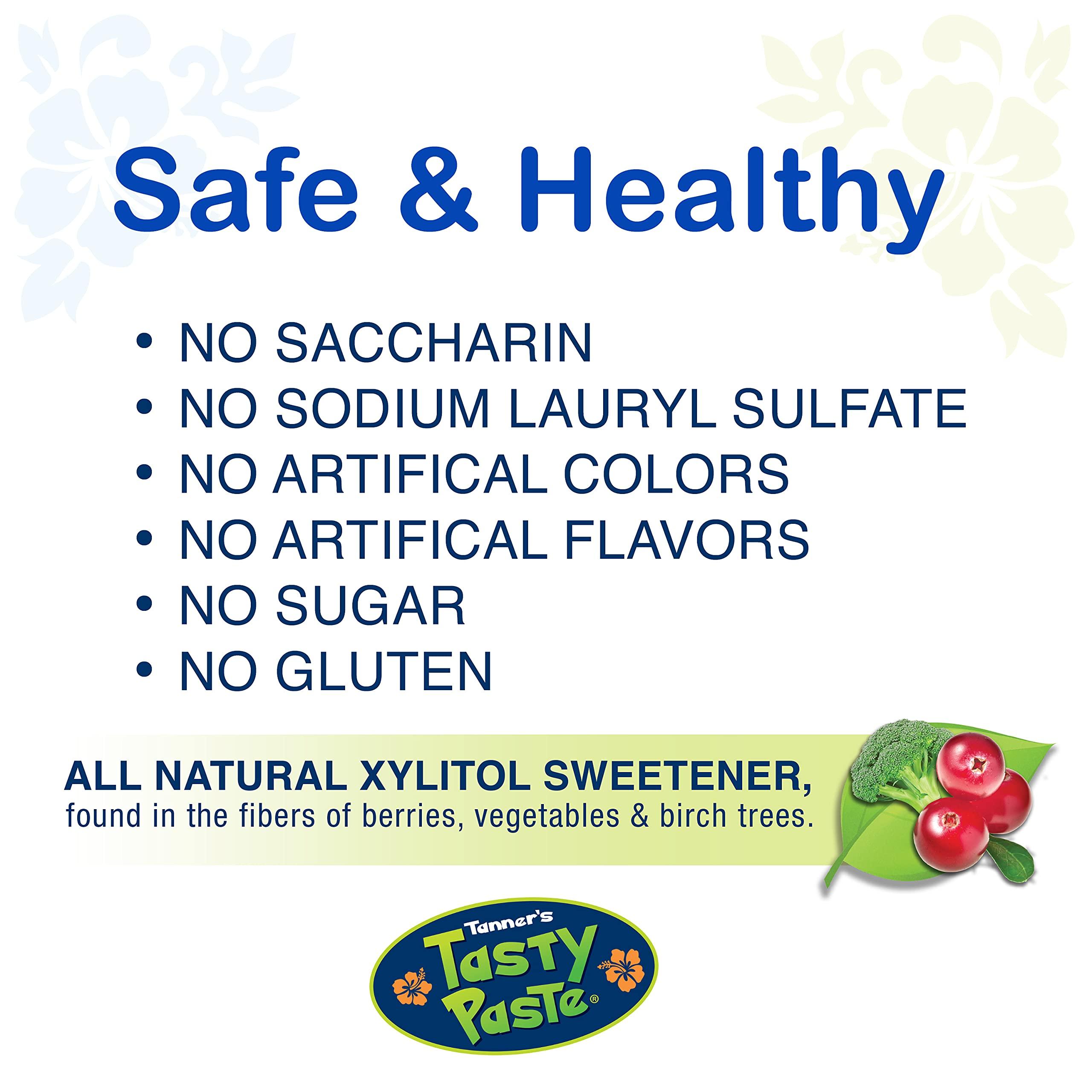 Tanner's Tasty Paste Vanilla Bling - Anticavity Fluoride Children’s Toothpaste/Great Tasting, Safe, and Effective Vanilla Flavored Toothpaste for Kids (4.2 oz.) - Image 4