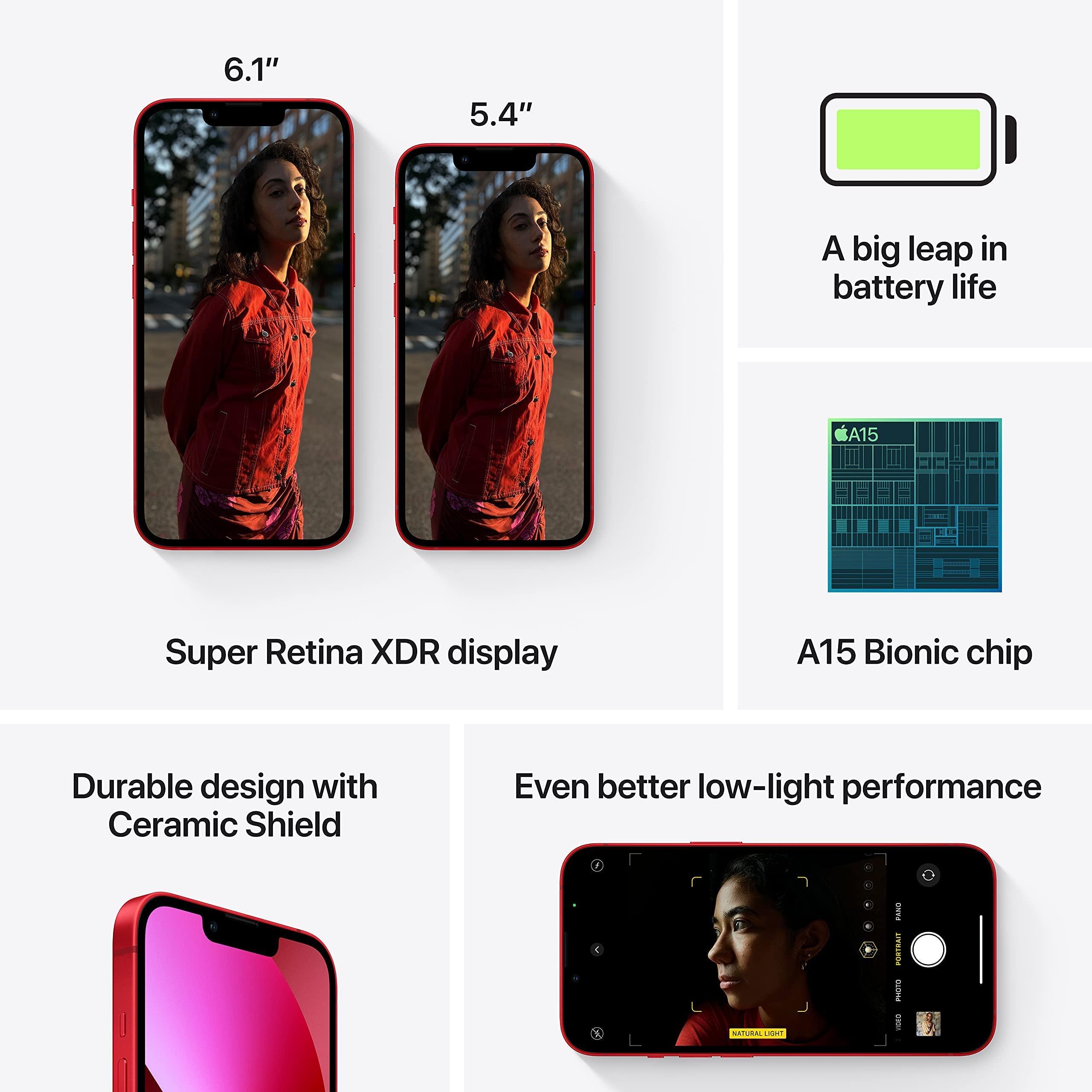 Apple iPhone 13 Mini, 256GB, Red - Verizon (Renewed) - Image 5