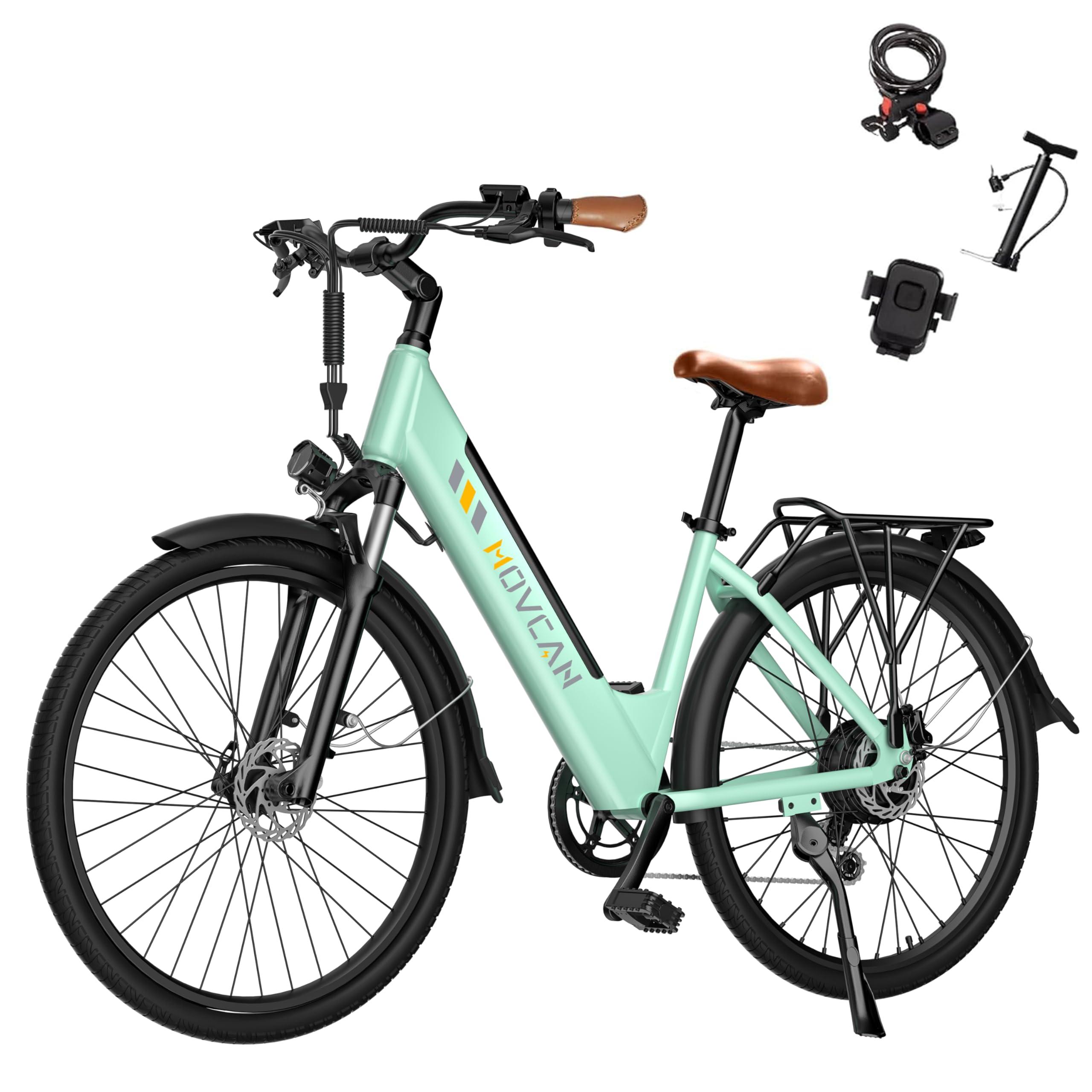 V80 Electric Bike, 1000W Motor 28MPH Ebike, 48V 13Ah Removeable Battery, 26'' City Cruiser Adult Electric Bicycles up to 70 Miles, 7-Speed Dual Disc Brake, Mountain E Bike for Commuting