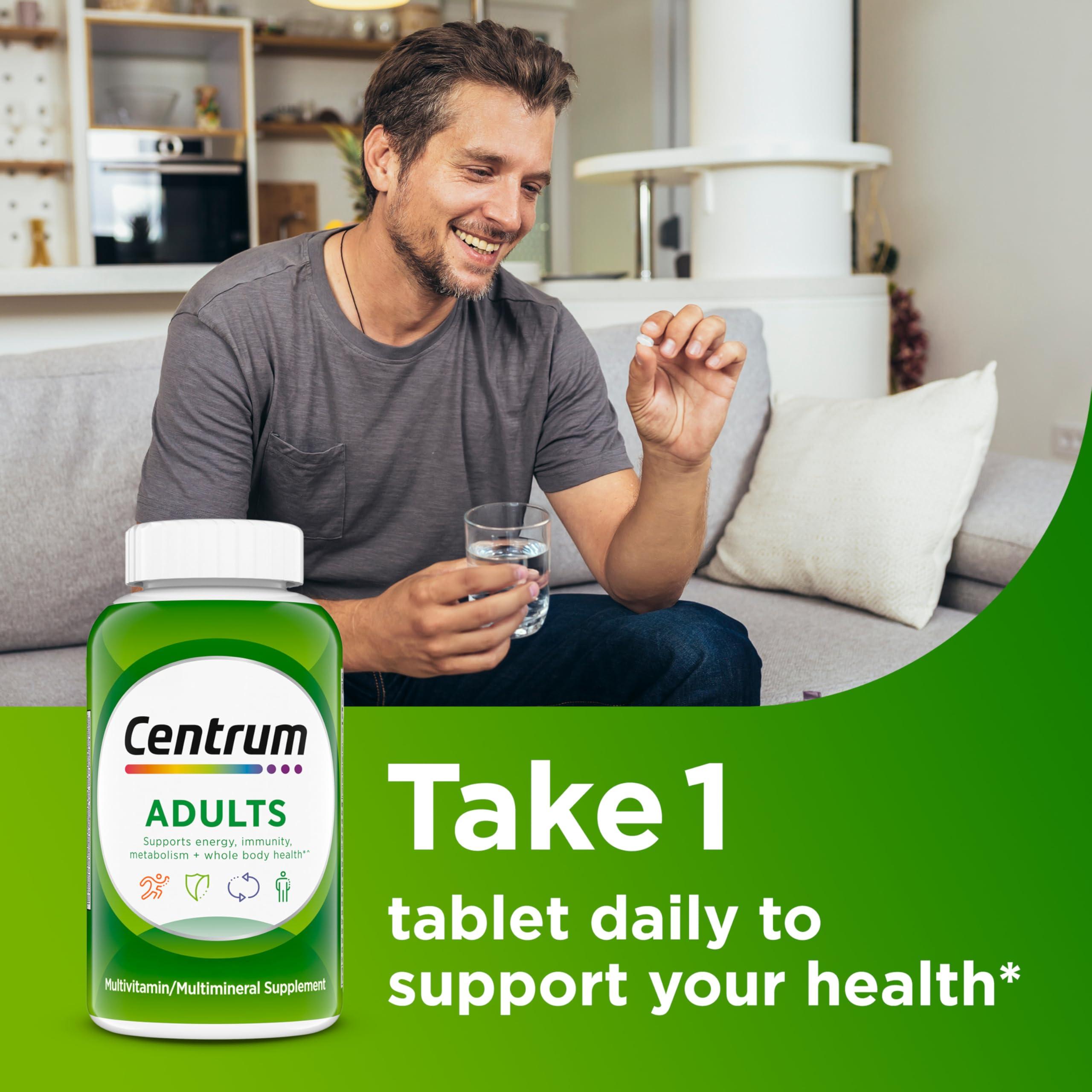 Centrum Adult Multivitamin/Multimineral Supplement with Antioxidants, Zinc, Vitamin D3 and B Vitamins, Gluten Free, Non-GMO Ingredients - 200 Count - Image 6