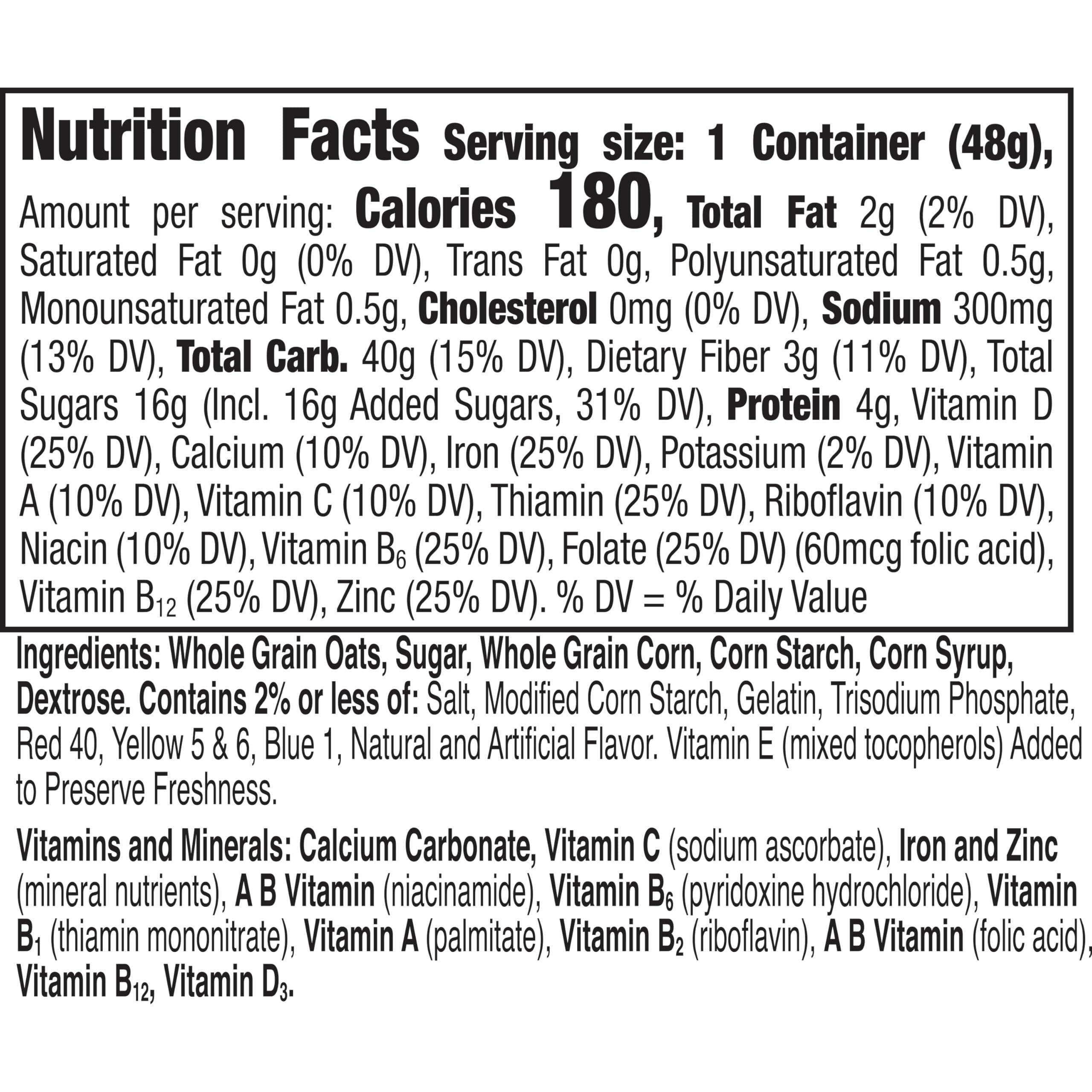 Lucky Charms Gluten Free Cereal with Marshmallows, 1.7 OZ Single Serve Cereal Cup (Pack of 12) - Image 2