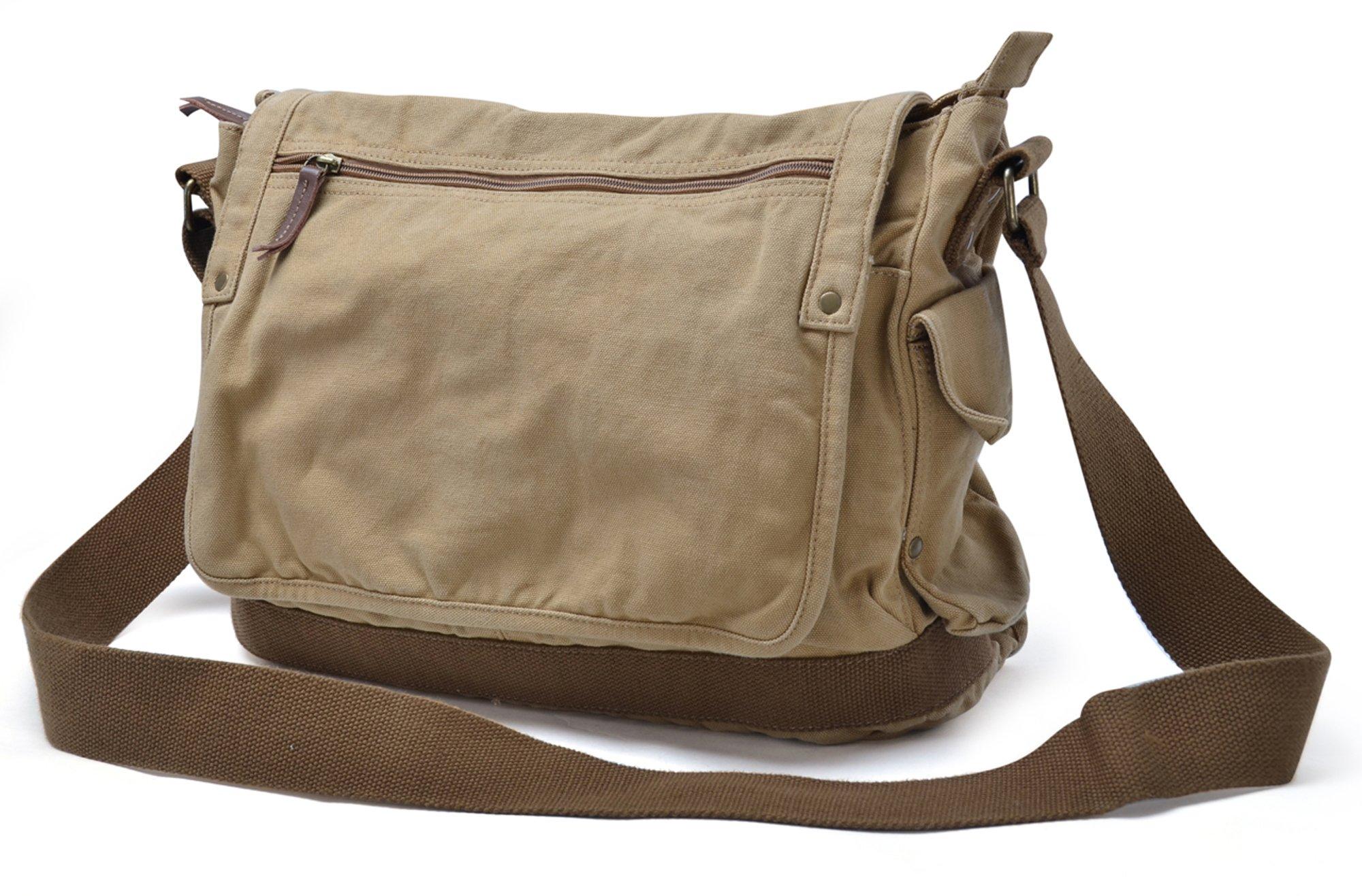 GOOTIUM Canvas Messenger Bag - Vintage Cross Body Shoulder Satchel - Image 3