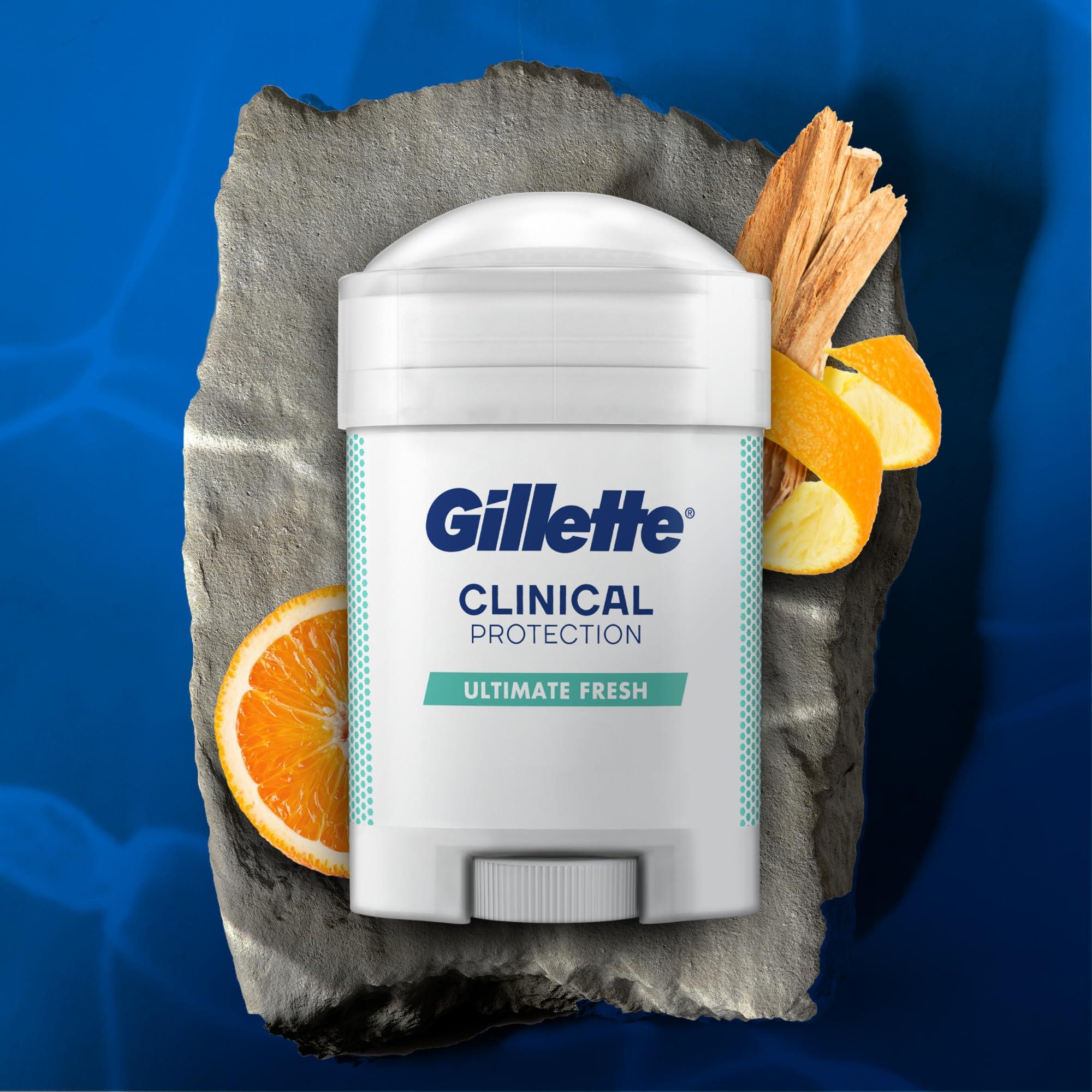 Gillette Clinical Antiperspirant and Deodorant for Men, 72hr Sweat & Odor Protection, Long Lasting Freshness, Anti-White Mark Technology, Soft Solid, Ultimate Fresh Scent, 1.7 oz (Pack of 3) - Image 10