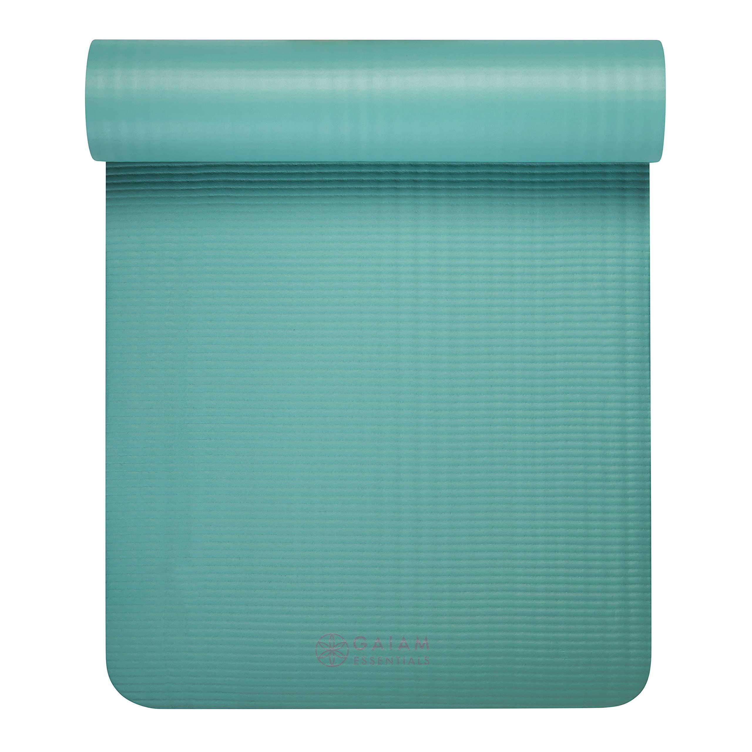 Gaiam Essentials Thick Yoga Mat Fitness & Exercise Mat with Easy-Cinch Yoga Mat Carrier Strap, 72"L x 24"W x 2/5 Inch Thick - Image 10