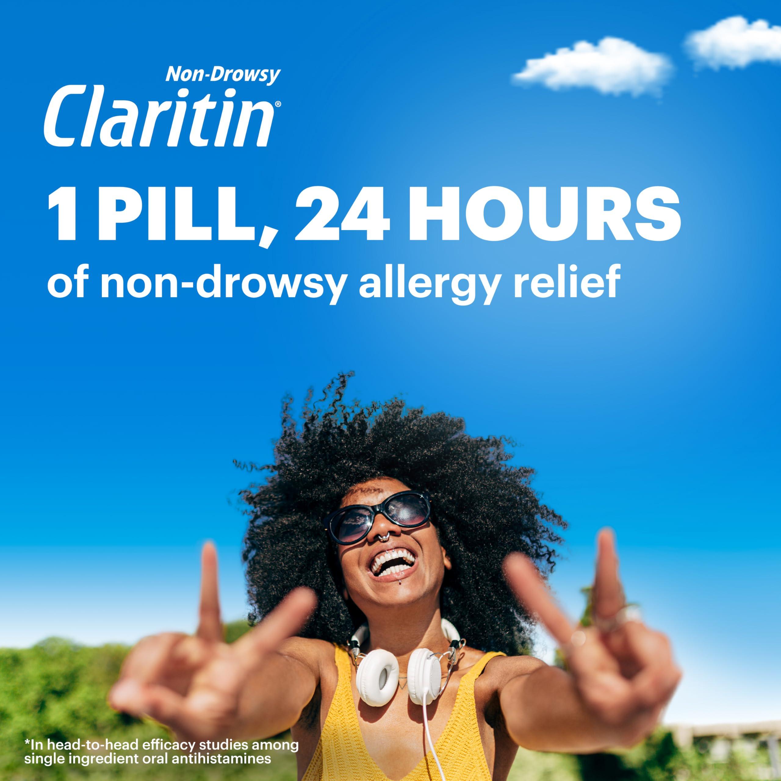 Claritin Allergy Medicine for Adults, 24-Hour Non-Drowsy Loratadine 10mg Pills, Antihistamine, 30 Tablets + 1ct On-The-Go Relief - Image 8