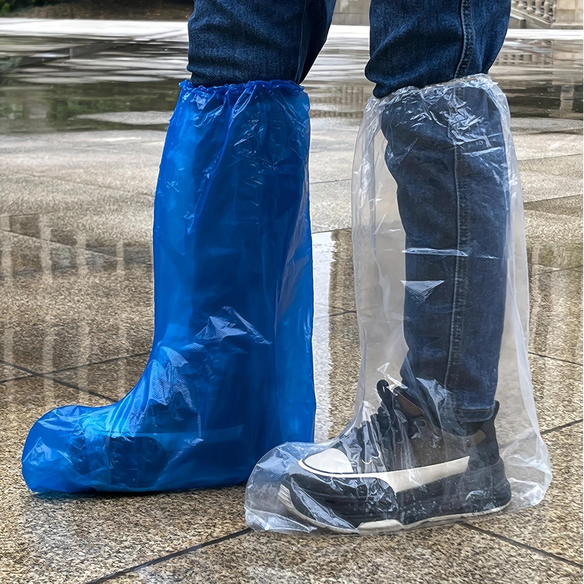 Fancystyle Disposable Plastic Boot and Shoe Covers 19 inch Tall Extra Large Resistant Water/Skid Resistant, Clear(80) - Image 9