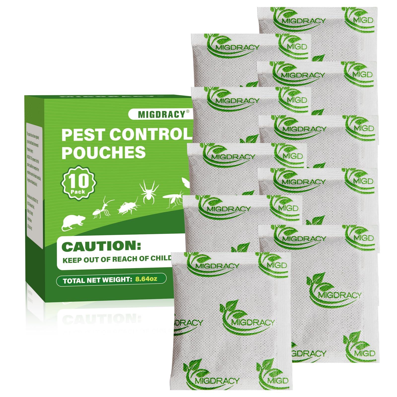 Migdracy Pest Control Pouches, Insect and Mice Repellent Pouches, 10Pcs Peppermint Oil to Rat, Ant, Roach, Spider, Mosquito & Moth, Indoor Use - Image 1