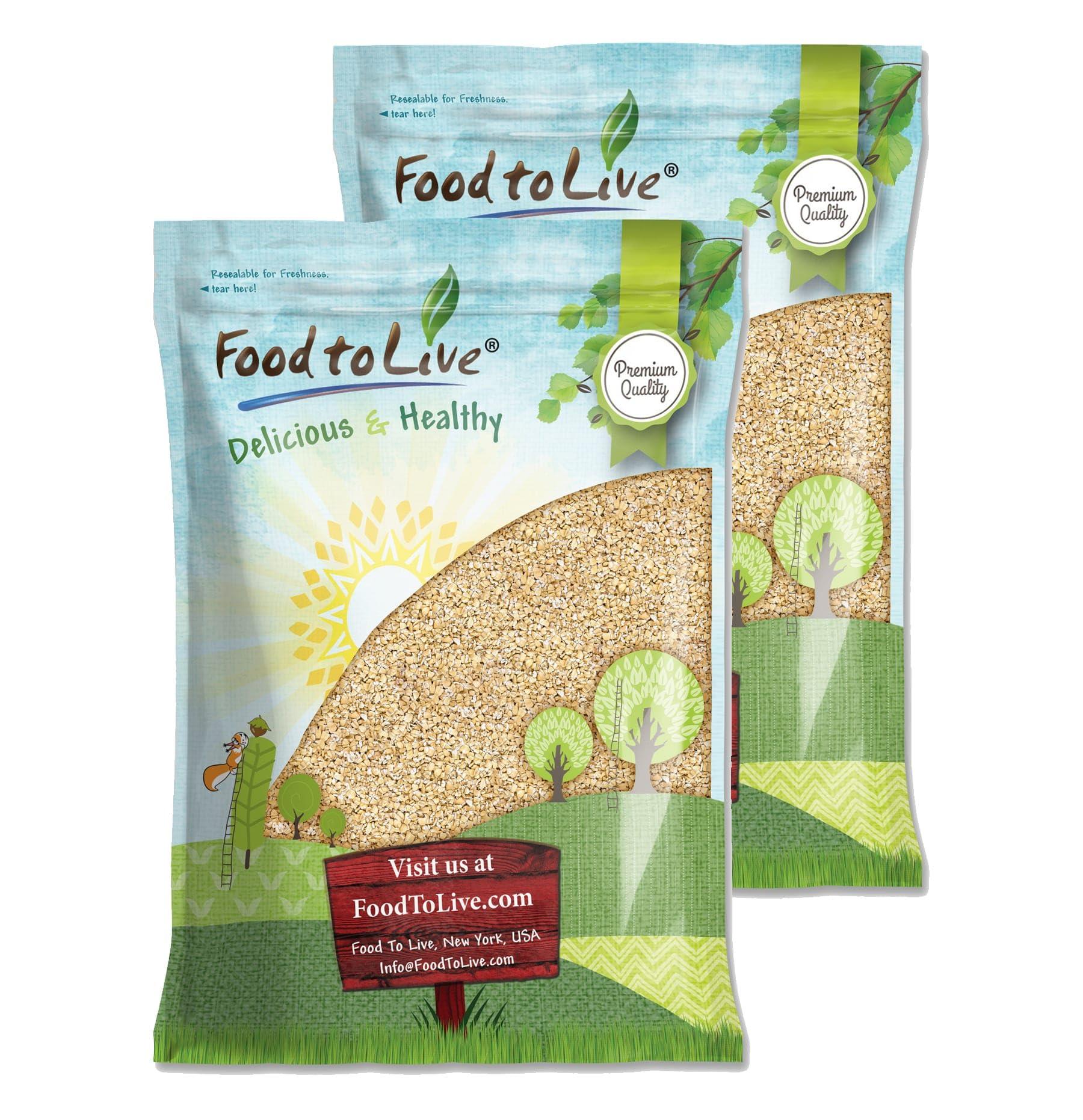Food to Live Steel Cut Oats, 20 Pounds - 100% Whole Grain Irish Oats, Quick and Easy Cooking Oatmeal, Hearty and Nutritious Cereal, High in Fiber and Protein, Raw, Unprocessed, Vegan, Kosher, Bulk