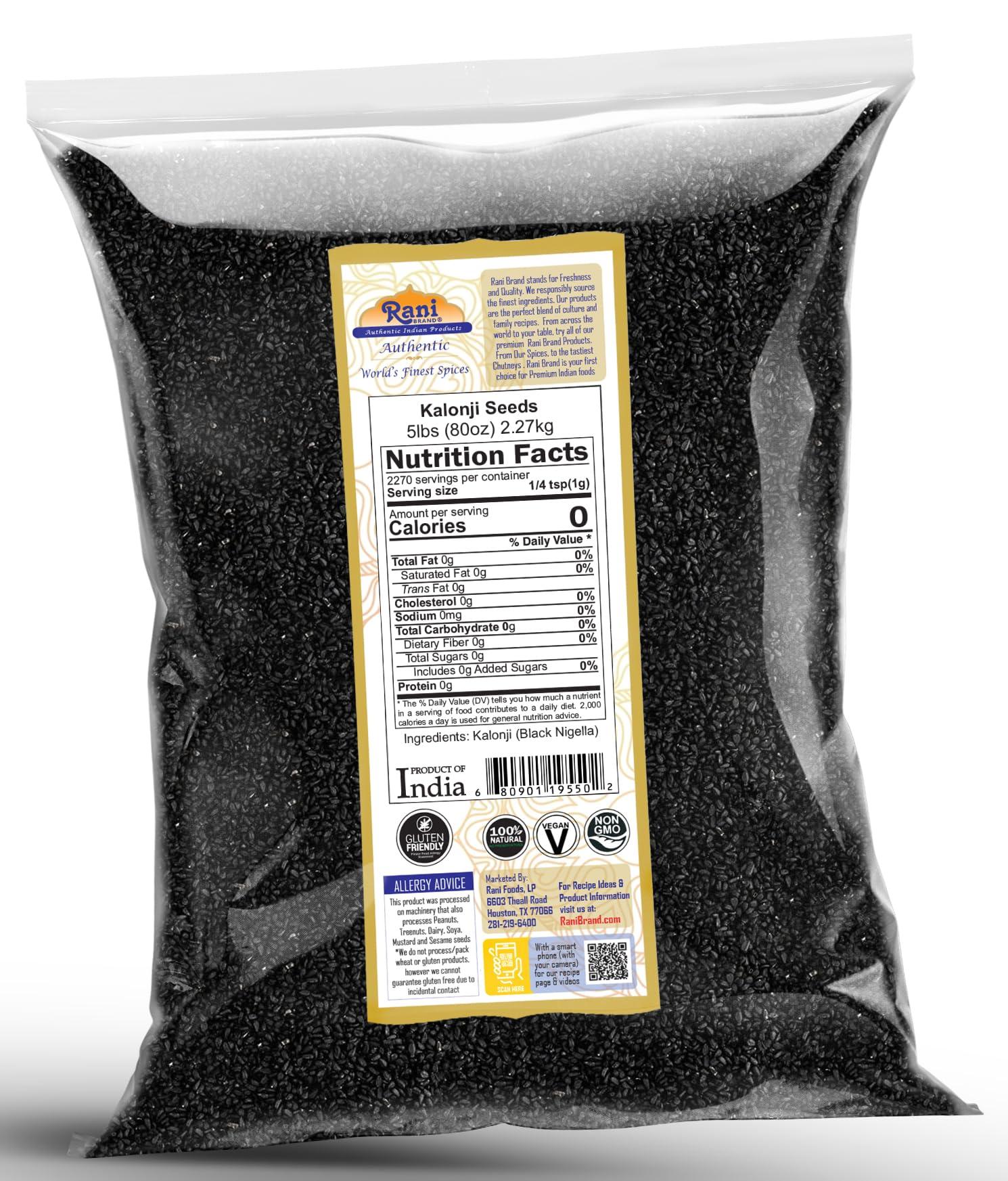 Rani Kalonji (Black Seed, Nigella Sativa, Black Cumin) Seeds 80oz (5lbs) 2.27kg Bulk ~ All Natural | Gluten Friendly | NON-GMO | Kosher | Vegan | Indian Origin - Image 2