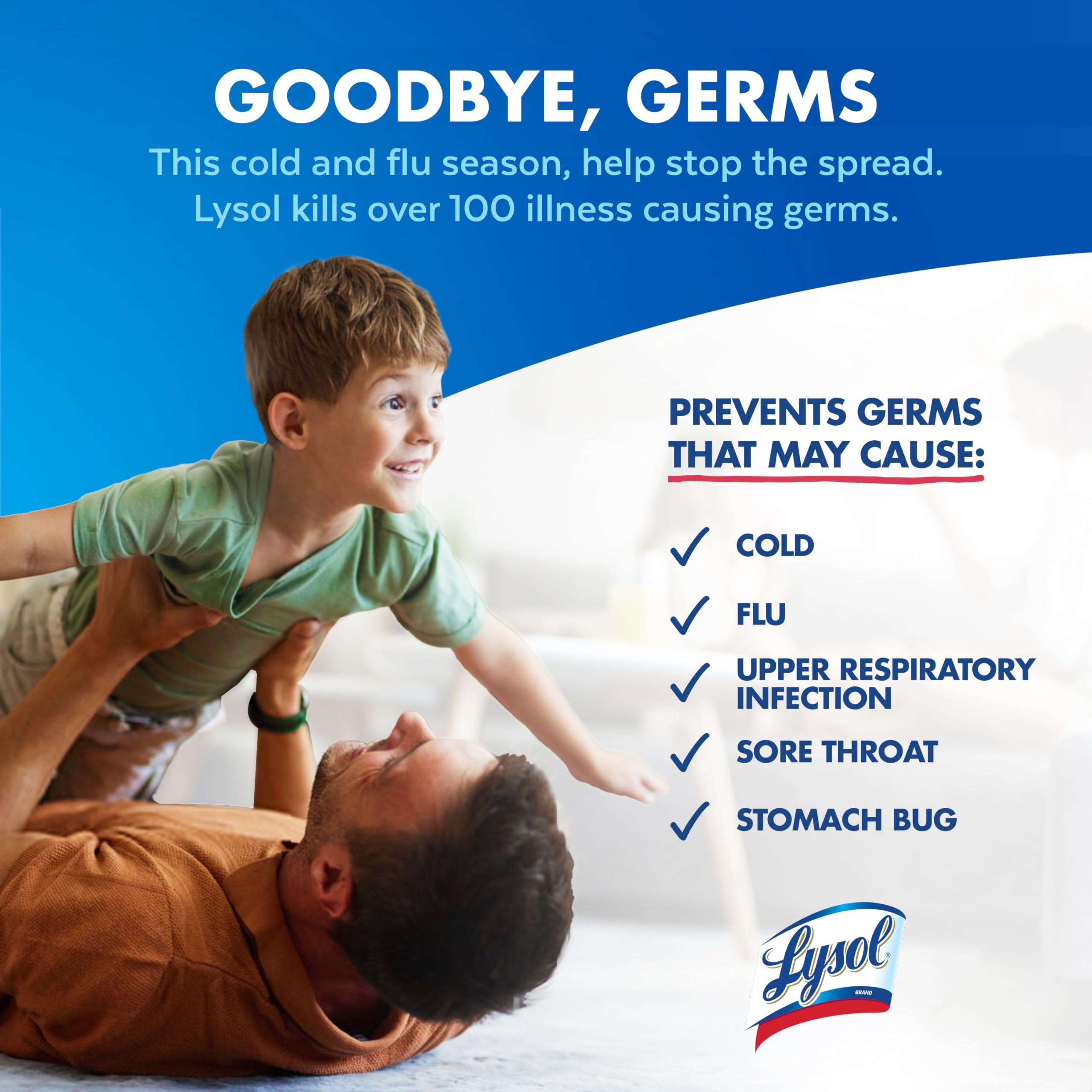 Lysol Disinfectant Spray, Household Essential Cleaning Supplies, Multi-Purpose Room Spray, Antibacterial Sanitizer Spray, Upholstery Deodorizer, Home and Bathroom, Crisp Linen,19 Fl Oz (Pack of 2) - Image 7