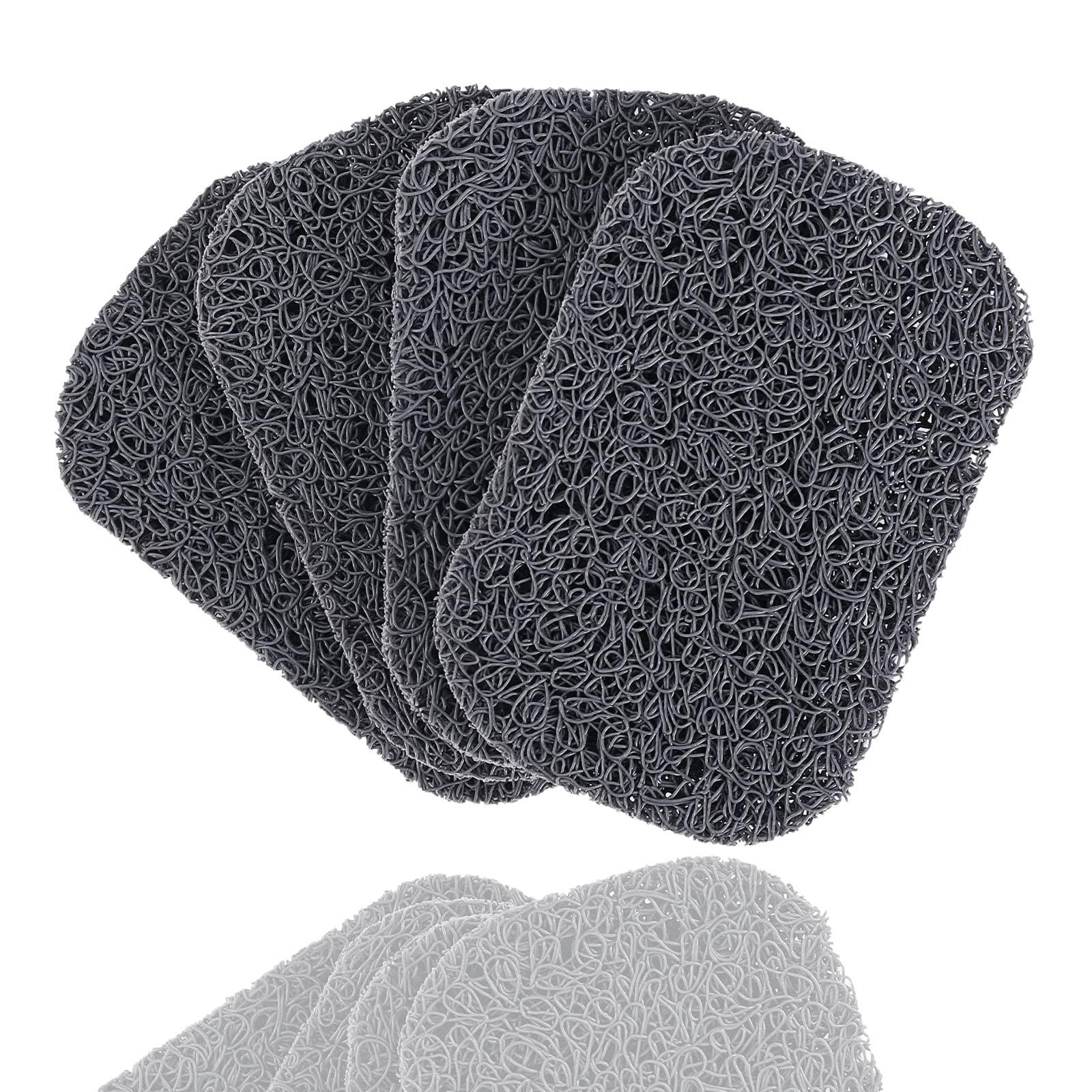 Soap Saver Pads, Non-Slip Soap Holder Pad, Self Draining Soap Bar Holder Pads, Soap Saver Dish for Shower Kitchen Bathroom Travel Hotel Cleaning Supplies (Gray, 4)