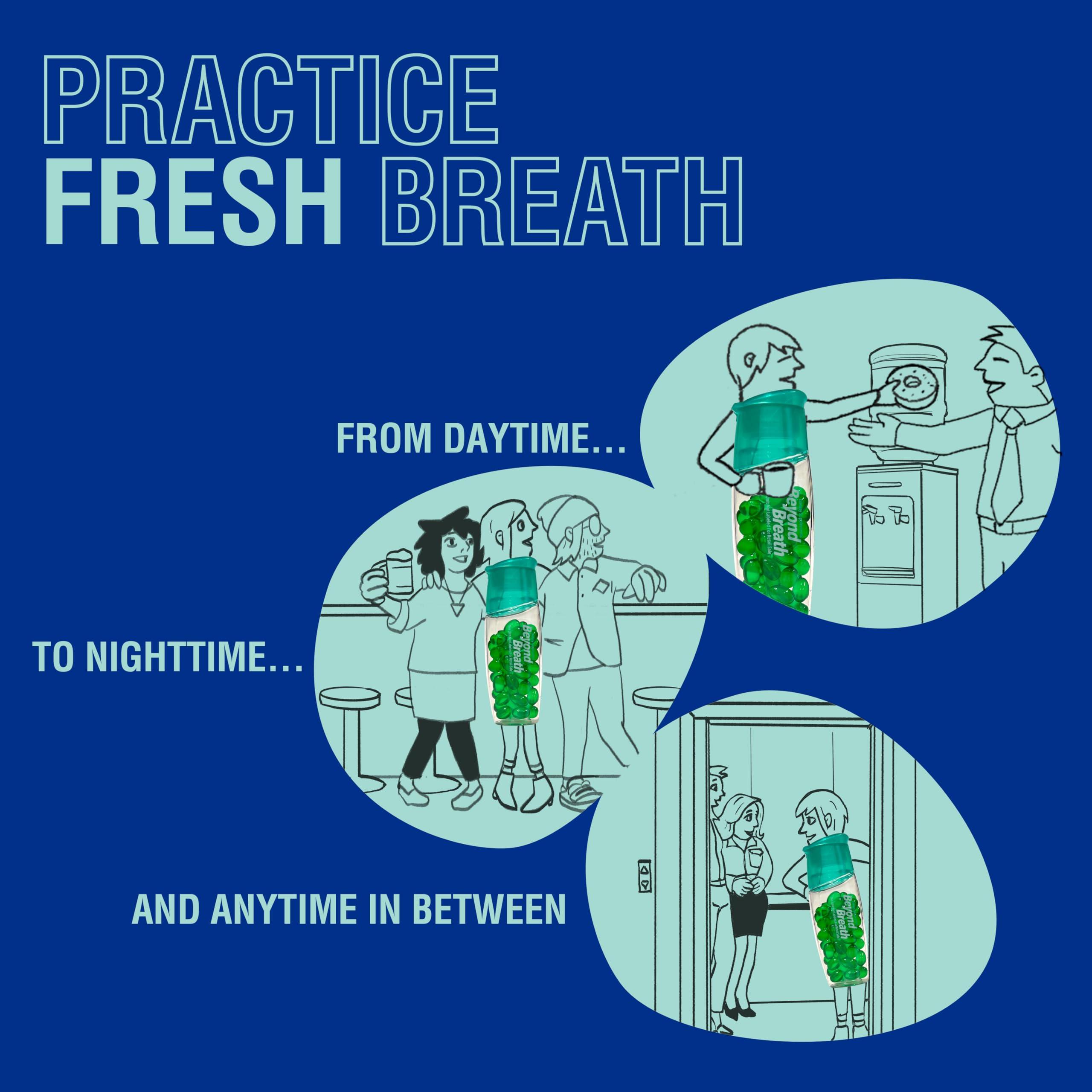 Beyond Breath Breath Freshening Capsules, Fresher Breath From Inside-Out, Even Works On Bad Breath From Garlic, Lasts Up To 8 Hours, 50 Capsules - Image 6