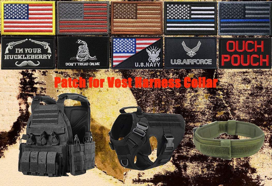 2 Pieces Funny Ouch Pouch Embroidered Patch Tactical Moral Applique Fastener Hook & Loop Emblem Patch - Image 5