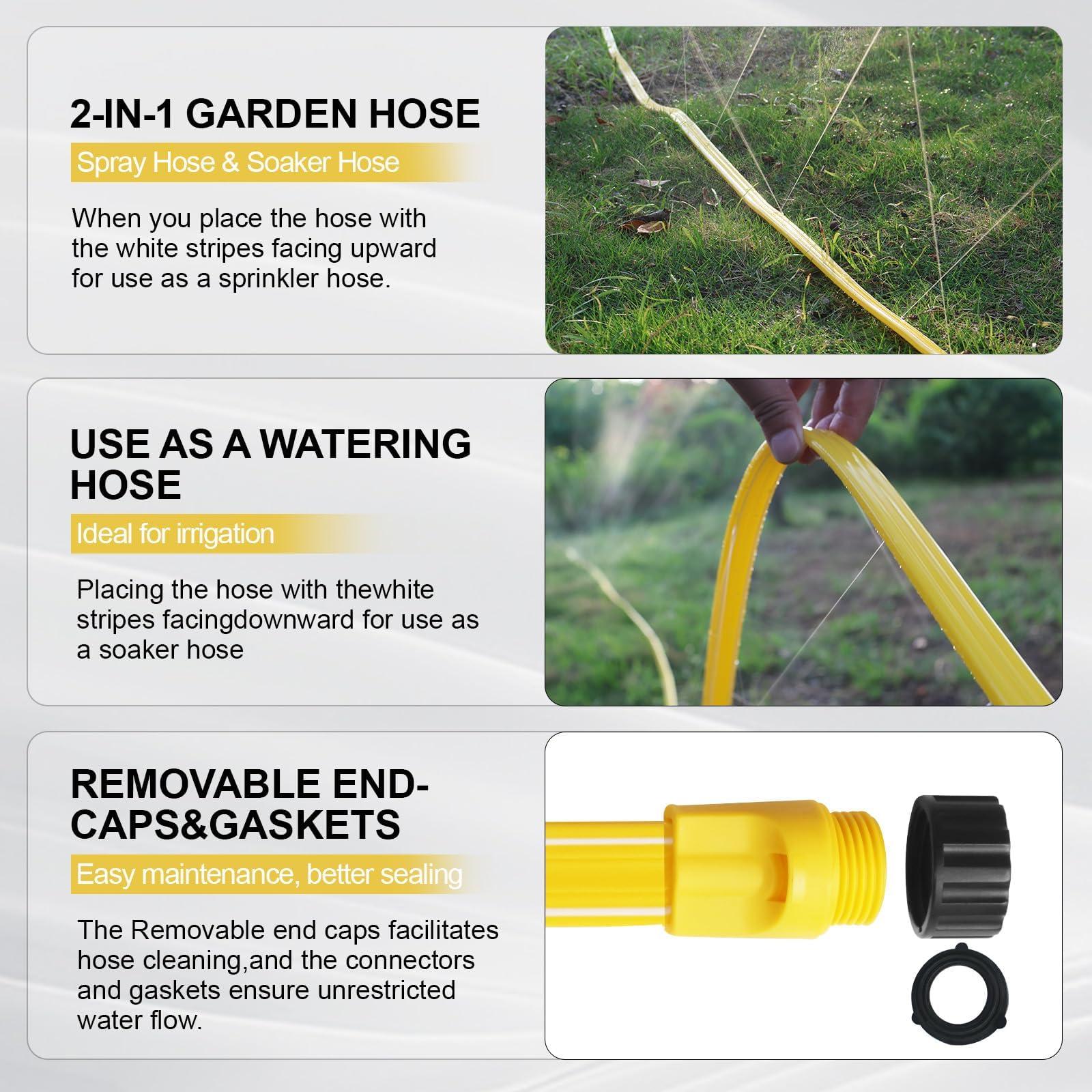 Holldoor 6-Pack Sprinkler Hose with Holes 25 ft – Flexible Sprinkler Soaker Hose for Lawn & Garden, 150 ft Total Drip Irrigation System – Yard Watering Solution, Durable & Easy to Use - Image 4