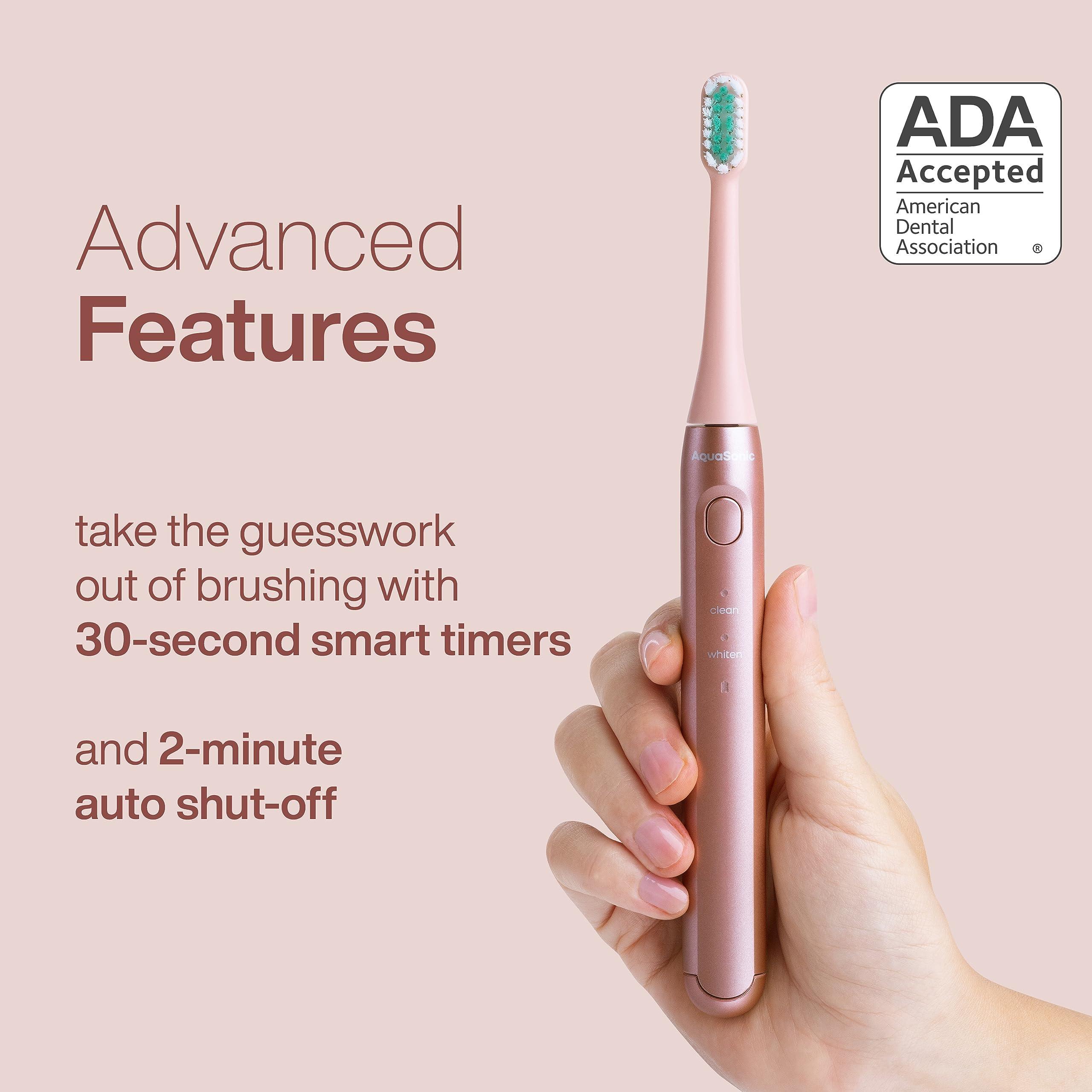 Aquasonic Icon Toothbrush & Water Flosser Bundle (Blush) - Image 4