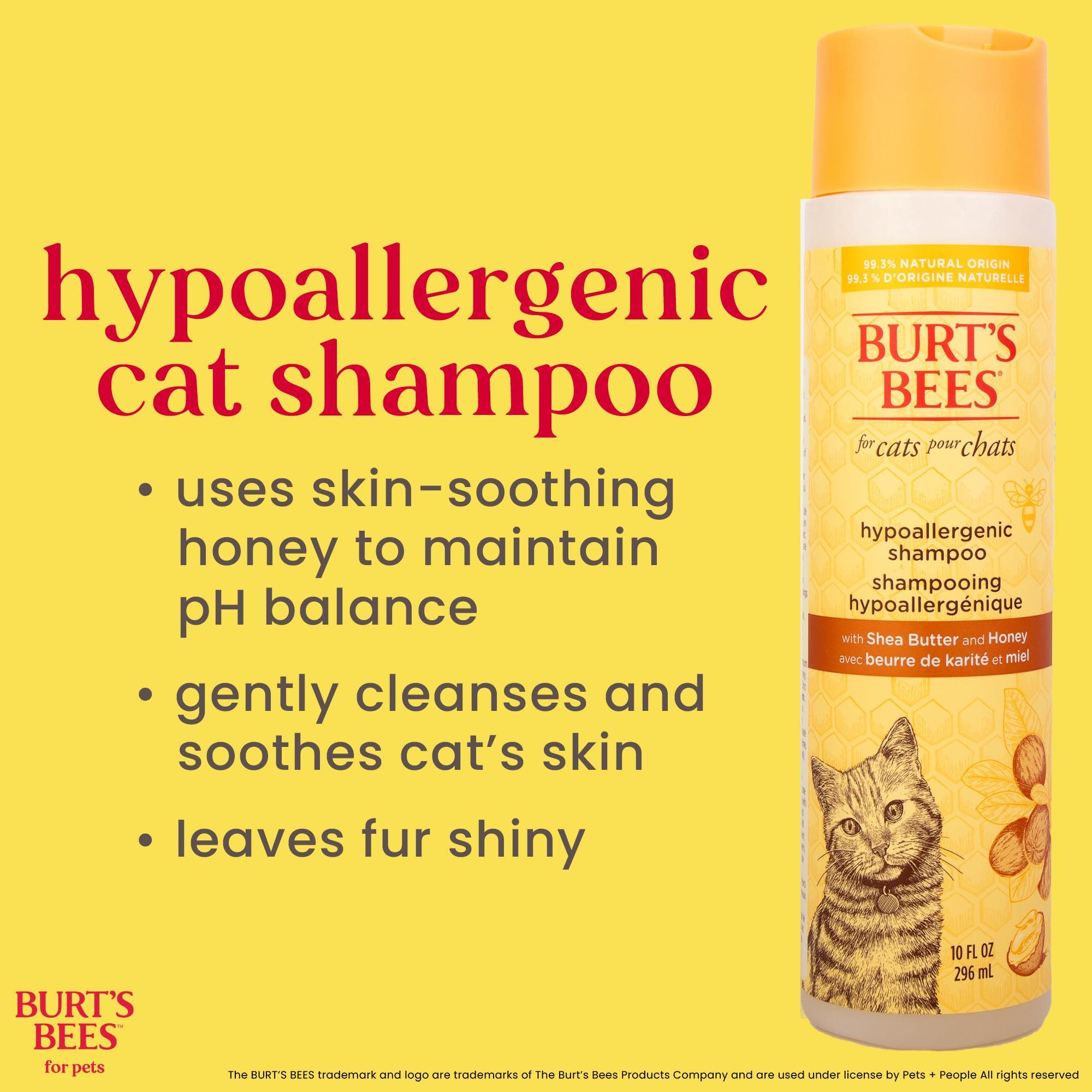 Burt's Bees for Pets Hypoallergenic Shampoo for Cats with Shea Butter and Honey, 99.7% Natural Origin Formulas, Pet Shampoo for Cats, Gentle Cat Shampoo, Cat Shampoo for Itchy Skin, 10 oz - Image 6
