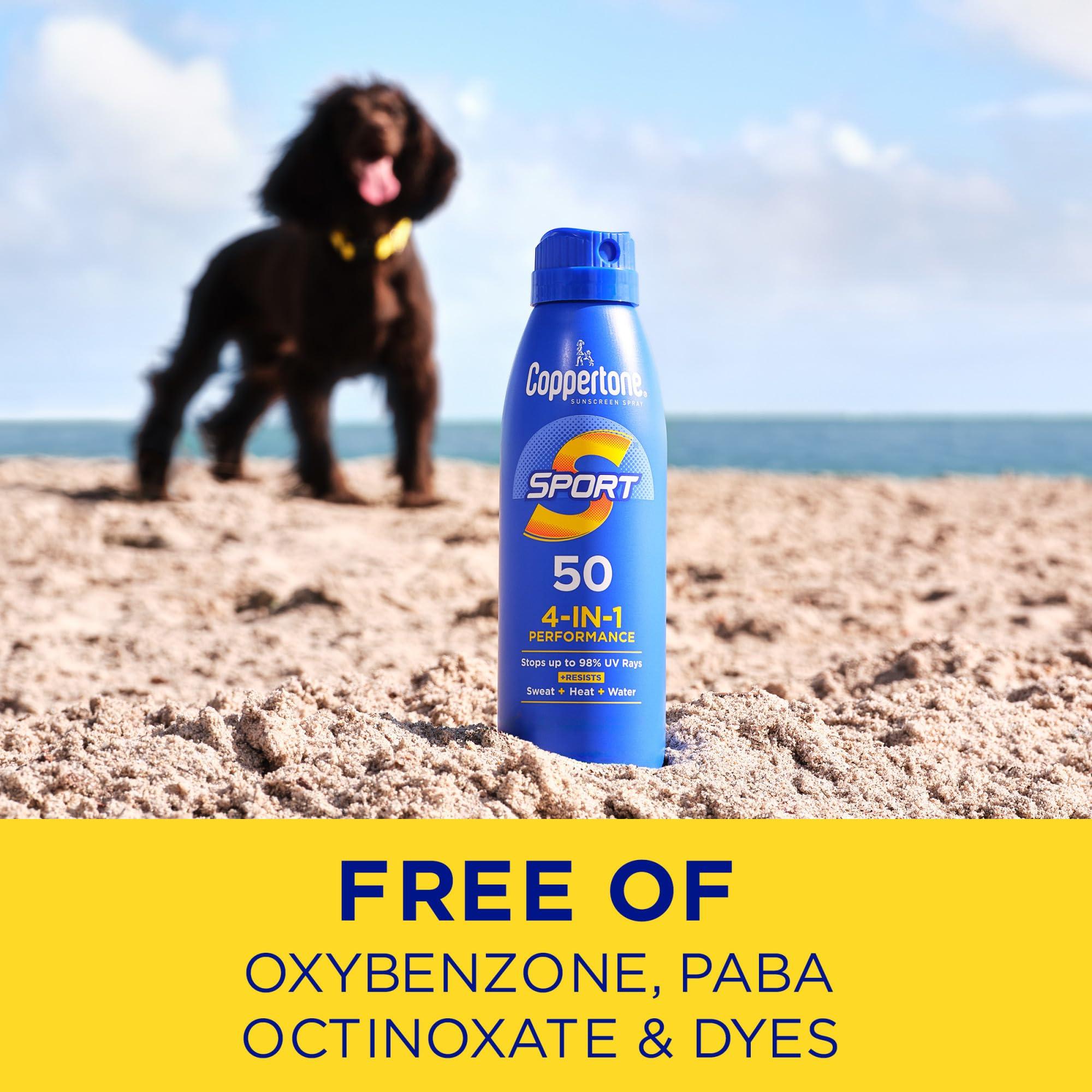 Coppertone Sport Sunscreen Spray SPF 50, Water Resistant Spray Sunscreen Pack, 5.5 Oz, Pack of 2 (Packaging May Vary) - Image 8