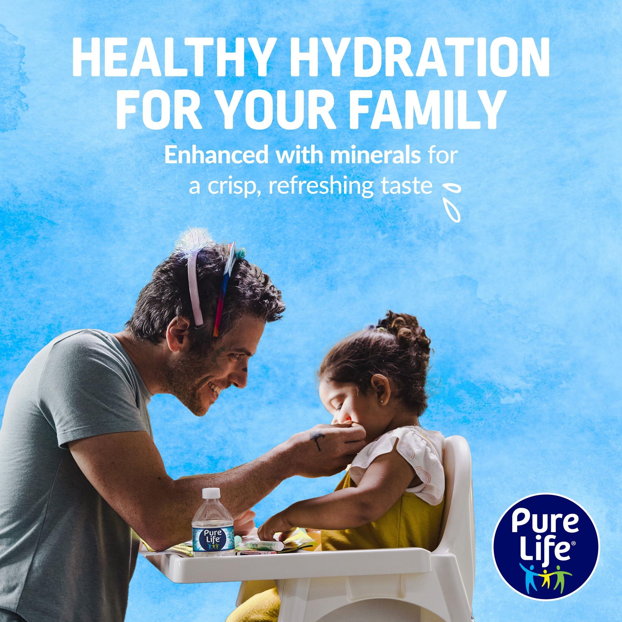 Pure Life Purified Water Bottles, 24 Pack - Still Bottled Water Enhanced with Minerals for a Crisp Taste, Plastic Bottles - 8 Fl Oz - Image 3