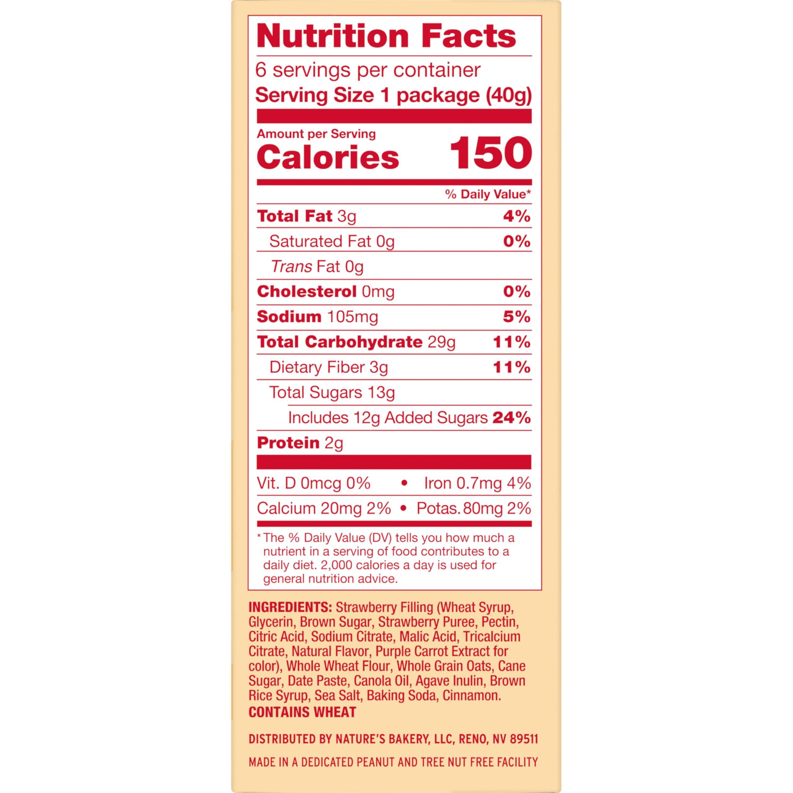 Nature's Bakery Oatmeal Crumble Strawberry Bars, 1.41 Oz, 6 Ct - Image 2