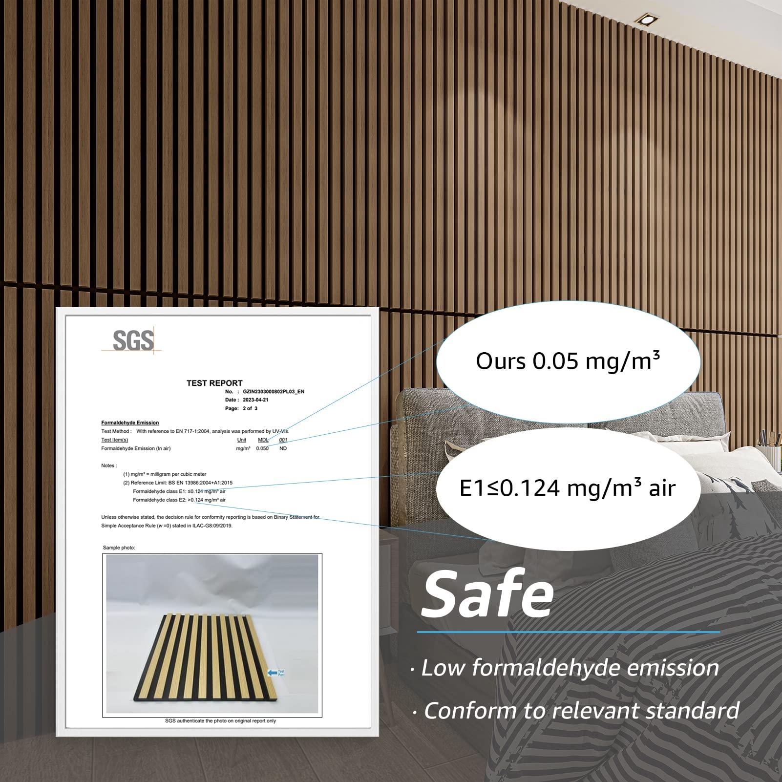 Art3d 2 Wood Slat Acoustic Panels for Wall and Ceiling - 3D Fluted Sound Absorbing Panel with Wood Finish - Walnut - Image 3