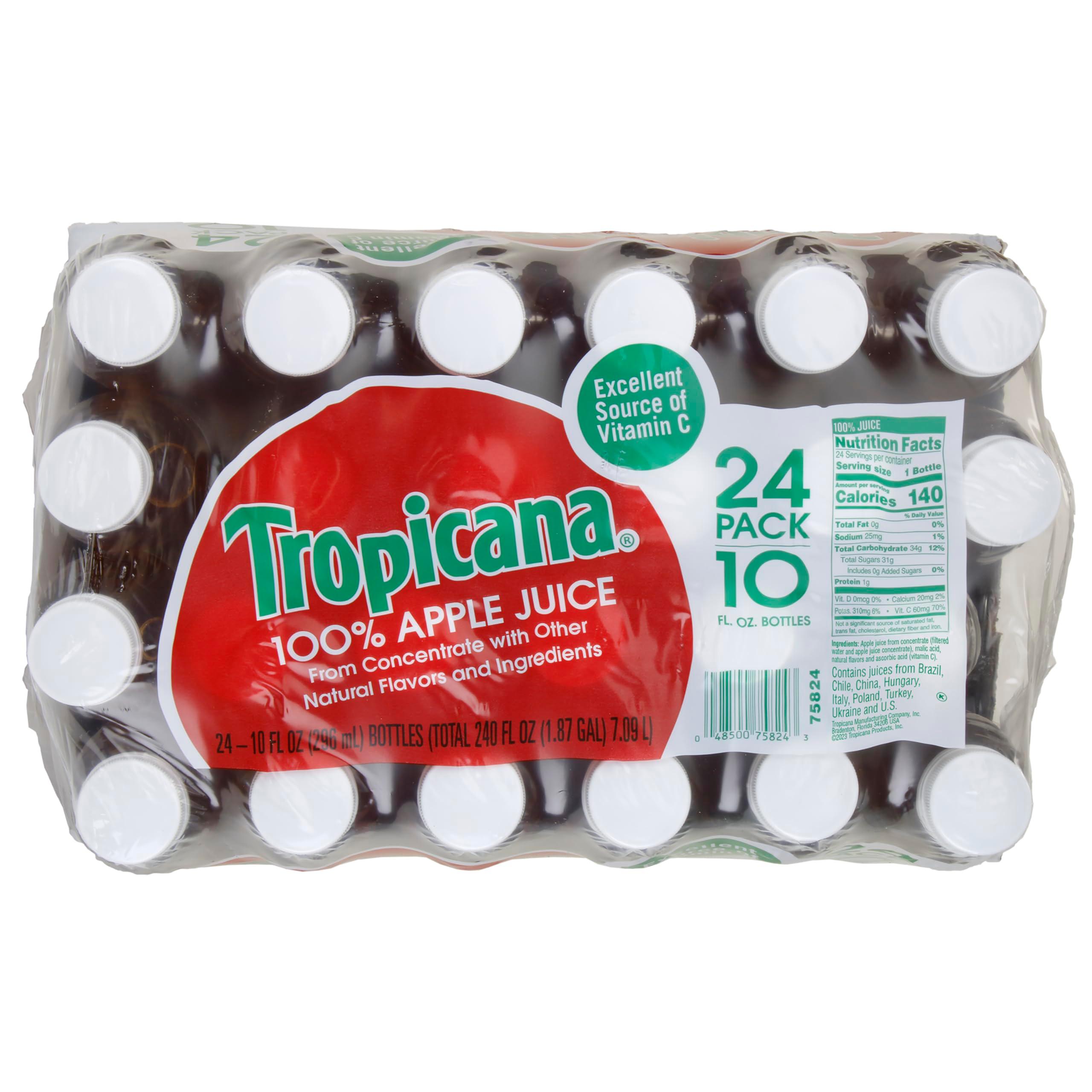 Tropicana 100% Apple Juice, Single Serve, 10 Fl Oz Bottles (Pack of 24) - Real Fruit Juice, Vitamin C Rich, No Added Sugars, No Artificial Flavors - Image 3