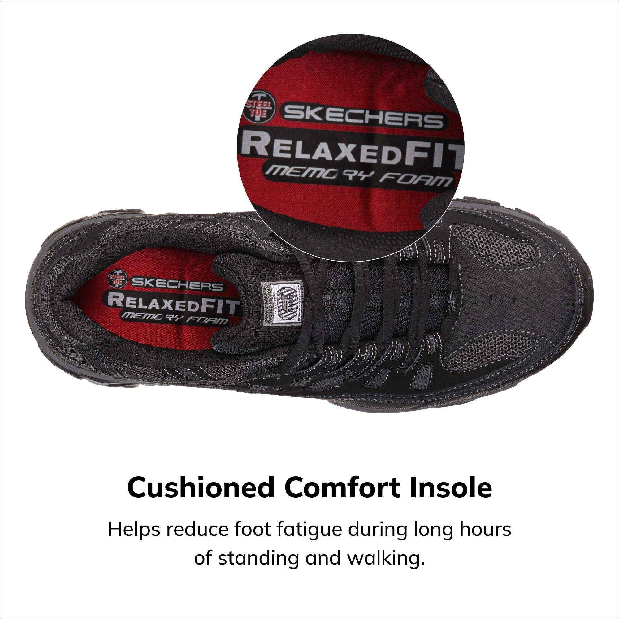 Skechers Men's Cankton Steel Toe Construction Shoe – Electrical Hazard Rated, Memory Foam - Image 4