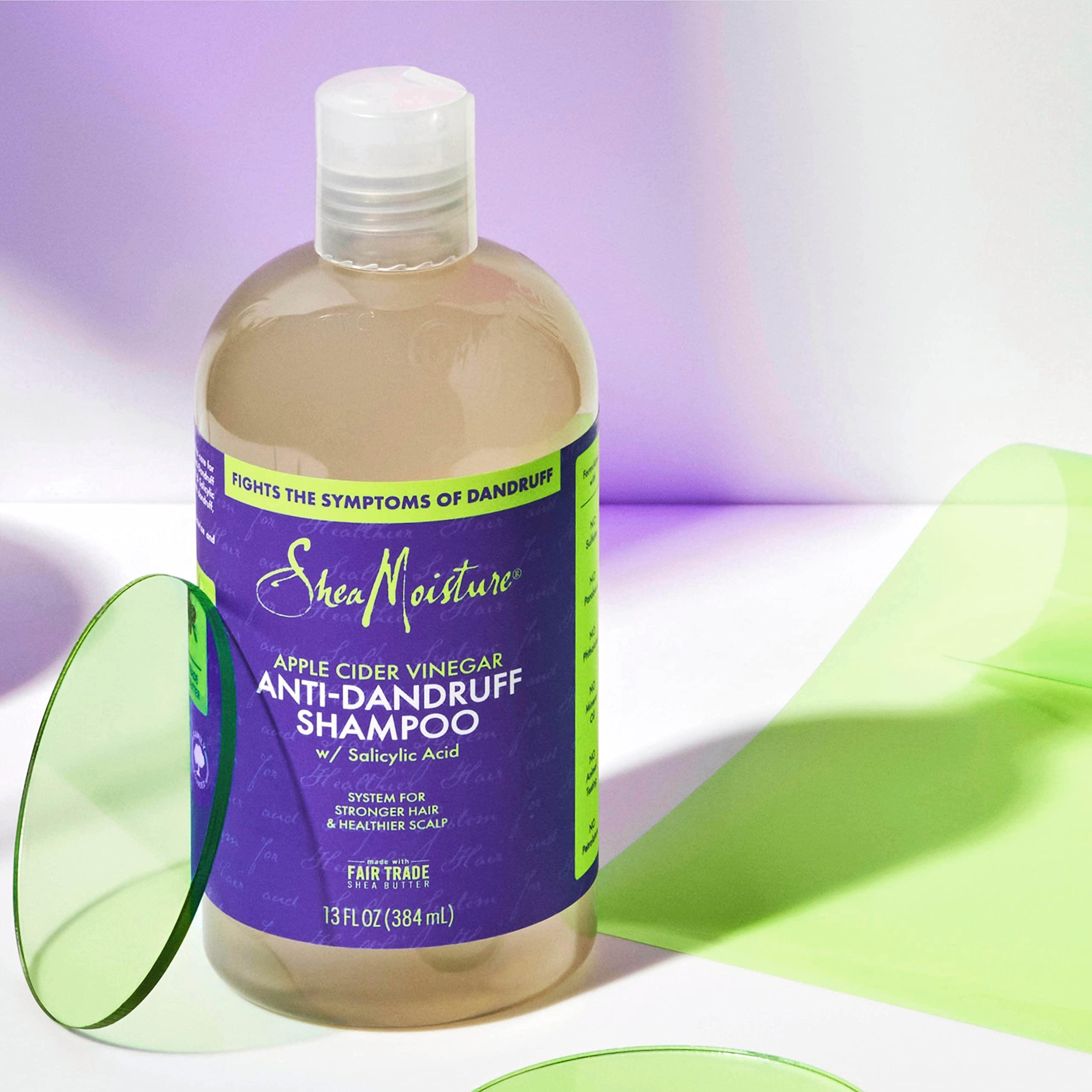 SheaMoisture Hair Care System Anti-Dandruff Shampoo For Stronger Hair & Healthier Scalp Shampoo Formulated With Apple Cider Vinegar And Fair Trade Shea Butter 13oz - Image 12