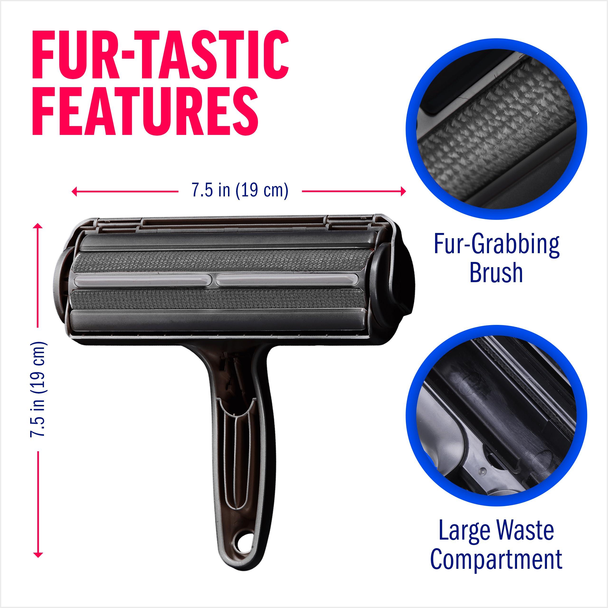 Chom Chom Roller Pet Hair Remover and Reusable Lint Roller - Black ChomChom Cat and Dog Hair Remover for Furniture, Couch, Carpet, Clothing and Bedding - Portable, Multi-Surface Fur Removal Tool - Image 2