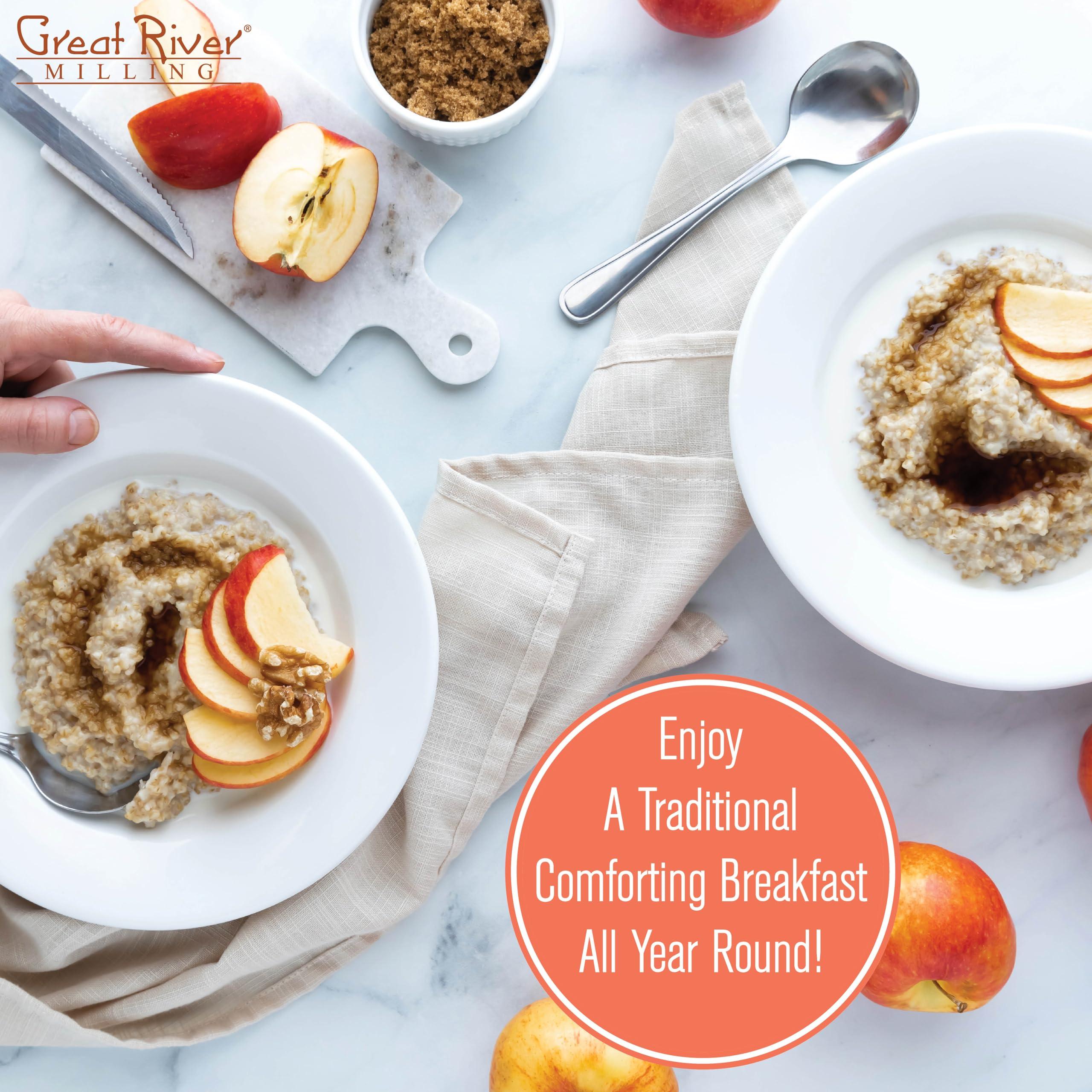 Great River Organic Milling Organic Steel Cut Oats | Whole Grain, Non-GMO, Kosher | Hearty Healthy | Rich Texture & Flavor | Perfect for Oatmeal, Porridge, Granola & Baking | 22 oz (Pack of 4) - Image 6