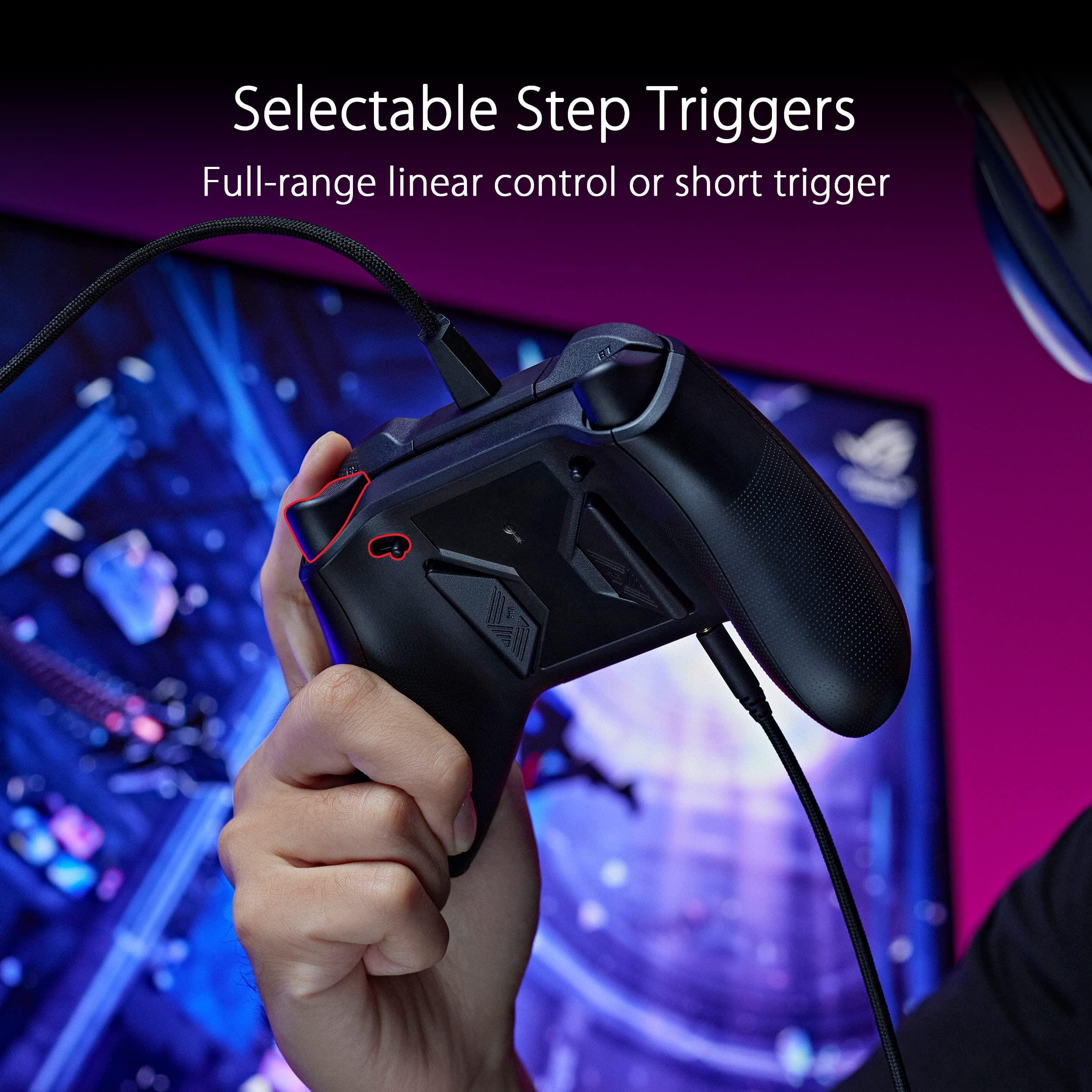 ASUS ROG Raikiri officially licensed Xbox controller, remappable buttons & triggers, 2 rear buttons, step & linear triggers, adjustable joystick sensitivity, 3.5mm jack with ESS DAC, for PC and Xbox - Image 3