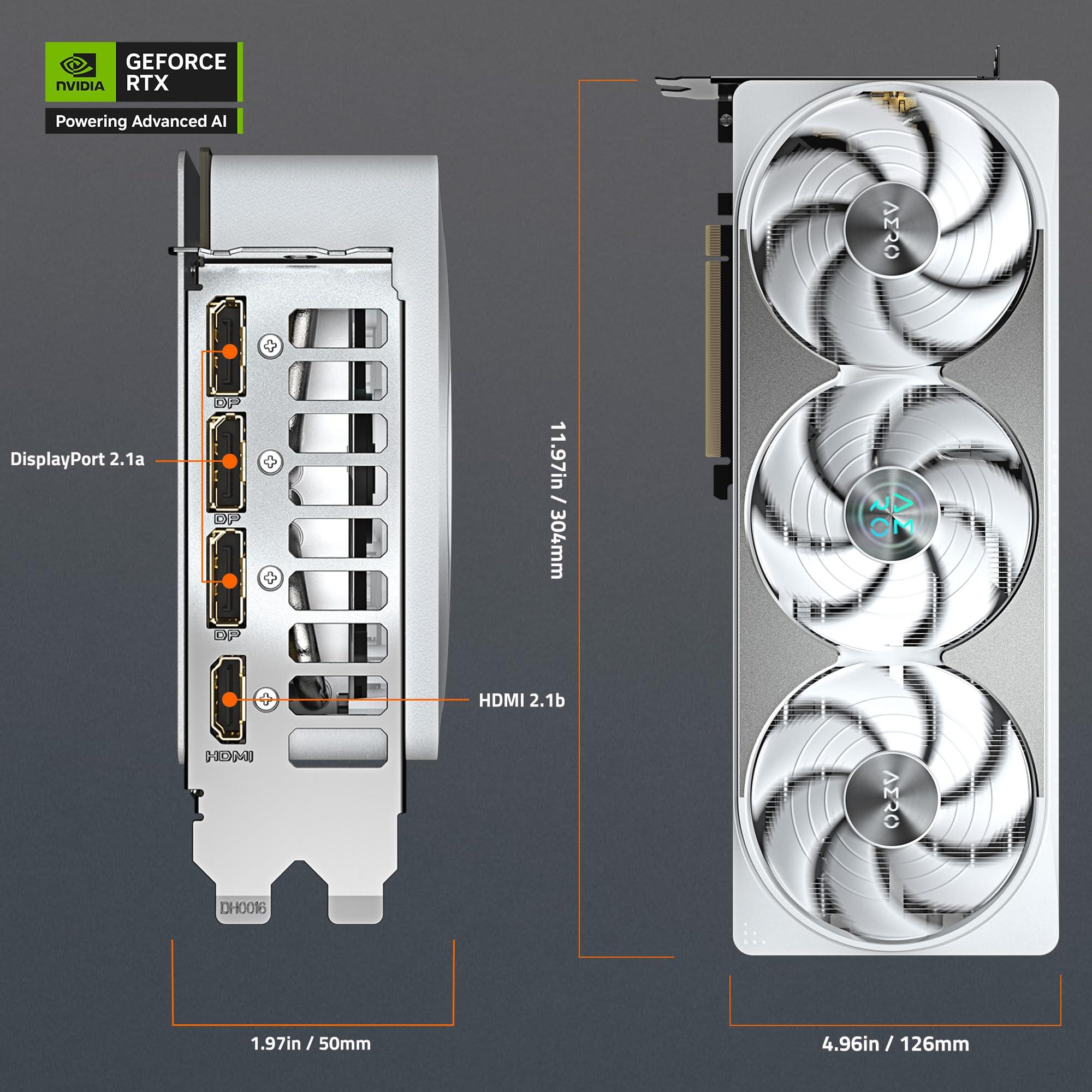 GIGABYTE GeForce RTX 5080 AERO OC SFF 16G Graphics Card, WINDFORCE Cooling System, 16GB 256-bit GDDR7, GV-N5080AERO OC-16GD Video Card - Image 9