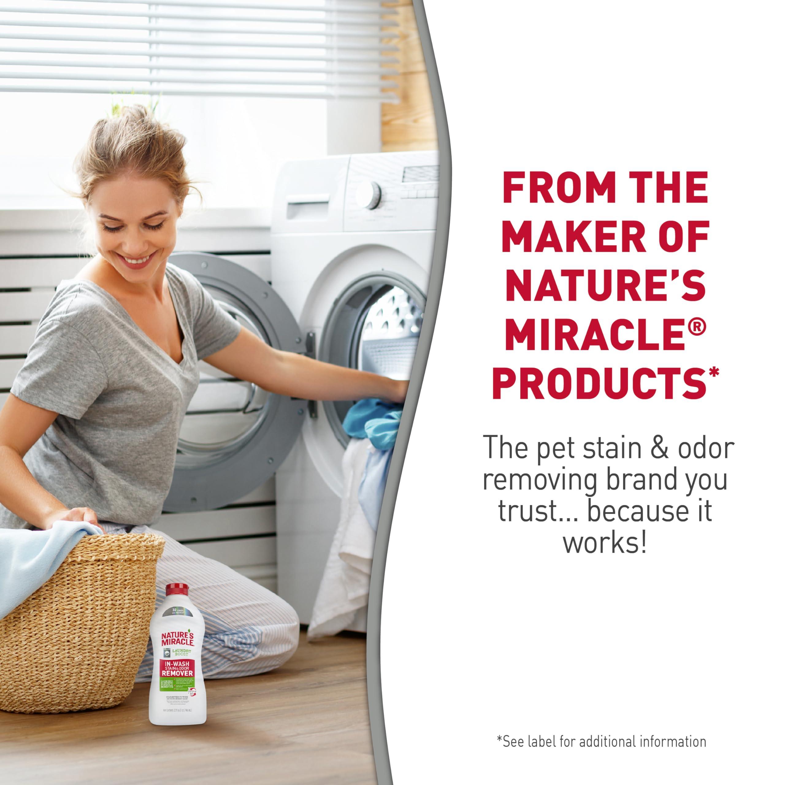 Nature’s Miracle Laundry Boost In-Wash Stain and Odor Remover, 32 Ounces, Laundry Stain and Odor Removing Additive For All Machines - Image 8